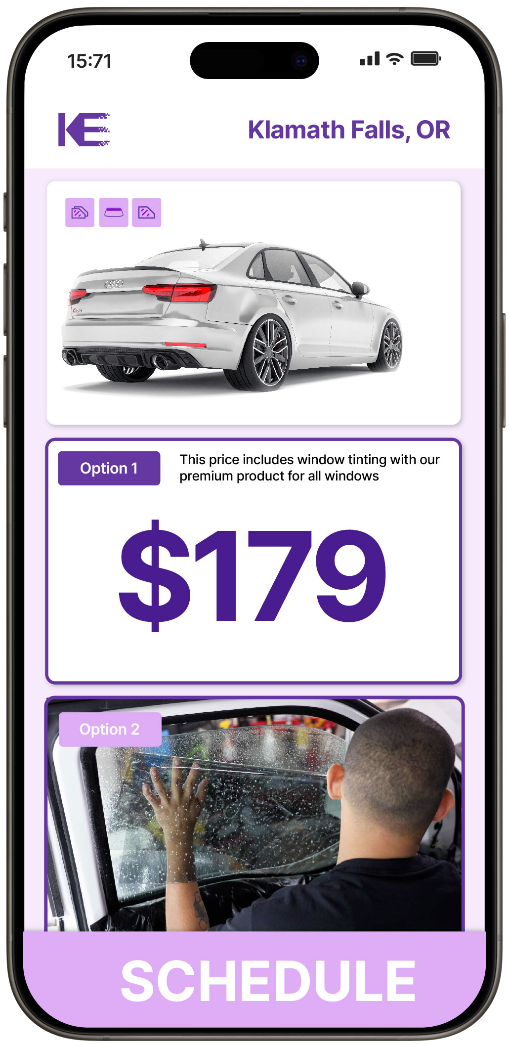 View Competitive Car Window Tinting Rates in Klamath Falls, Oregon