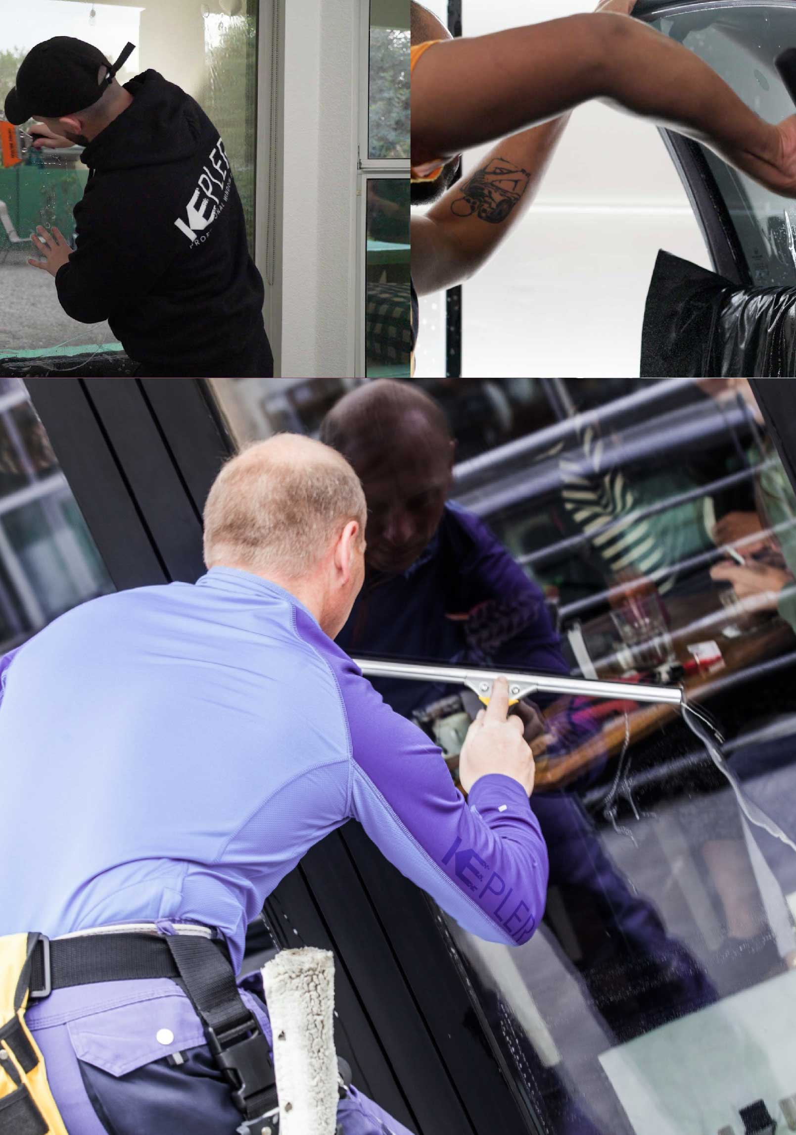 Kepler Skilled Applying Anti-Graffiti Window Film to a Coeur d'Alene Shop Front