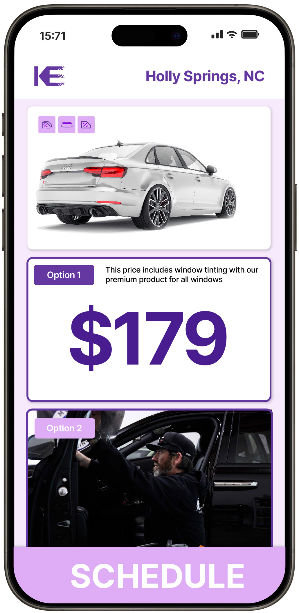 View Reasonable Car Window Tinting Costs in Holly Springs, North Carolina