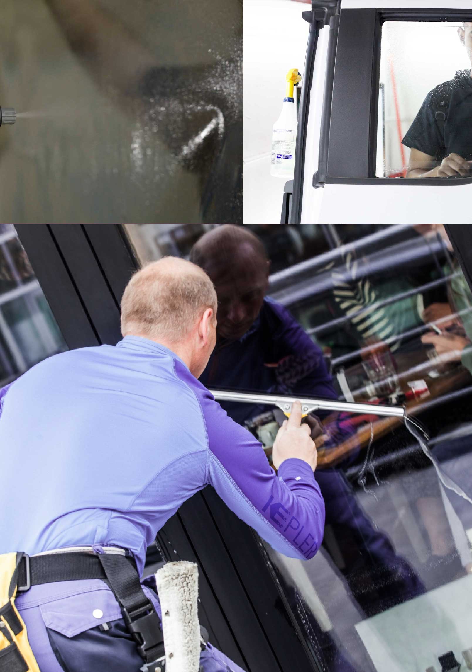Kepler Skilled Applying Anti-Graffiti Window Film to a Opelousas Shop Front