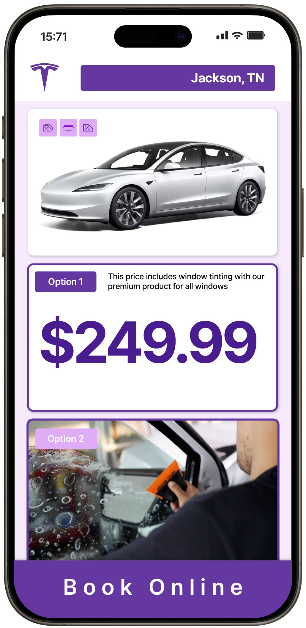 View Reasonable Tesla Window Tinting Rates in Jackson, Tennessee