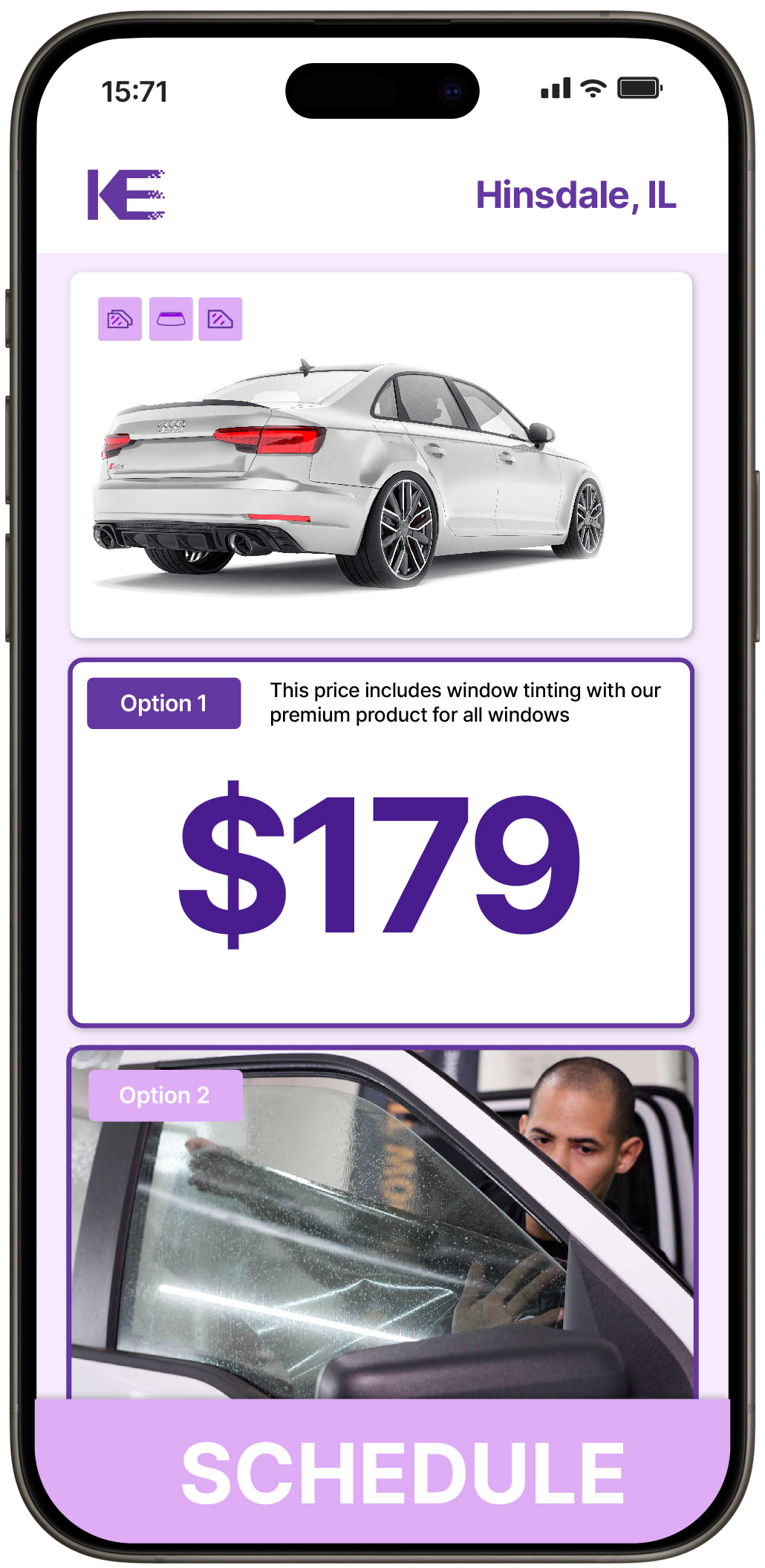 View Competitive Car Window Tinting Prices in Hinsdale, Illinois