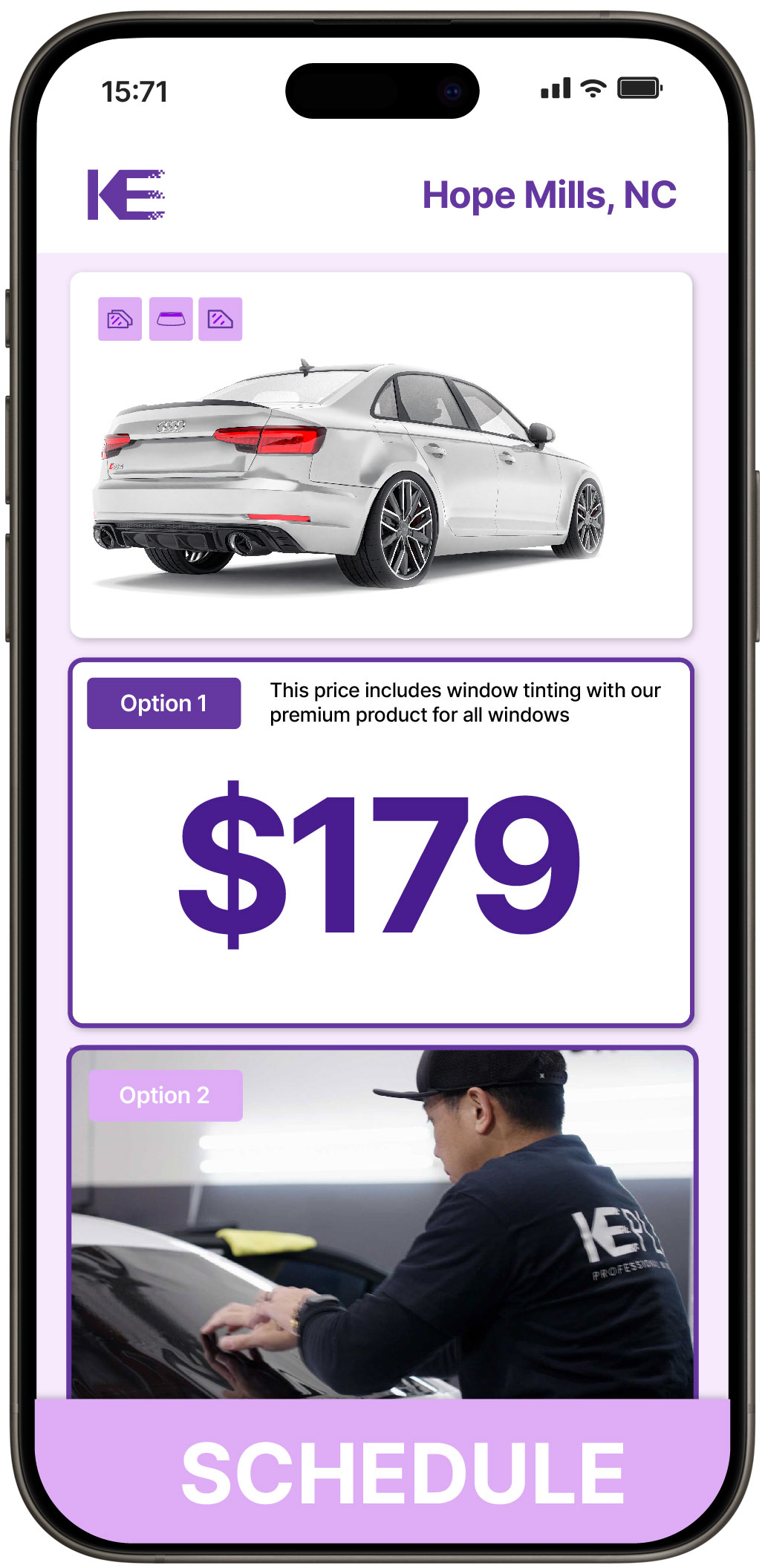 View Competitive Car Window Tinting Costs in Hope Mills, North Carolina