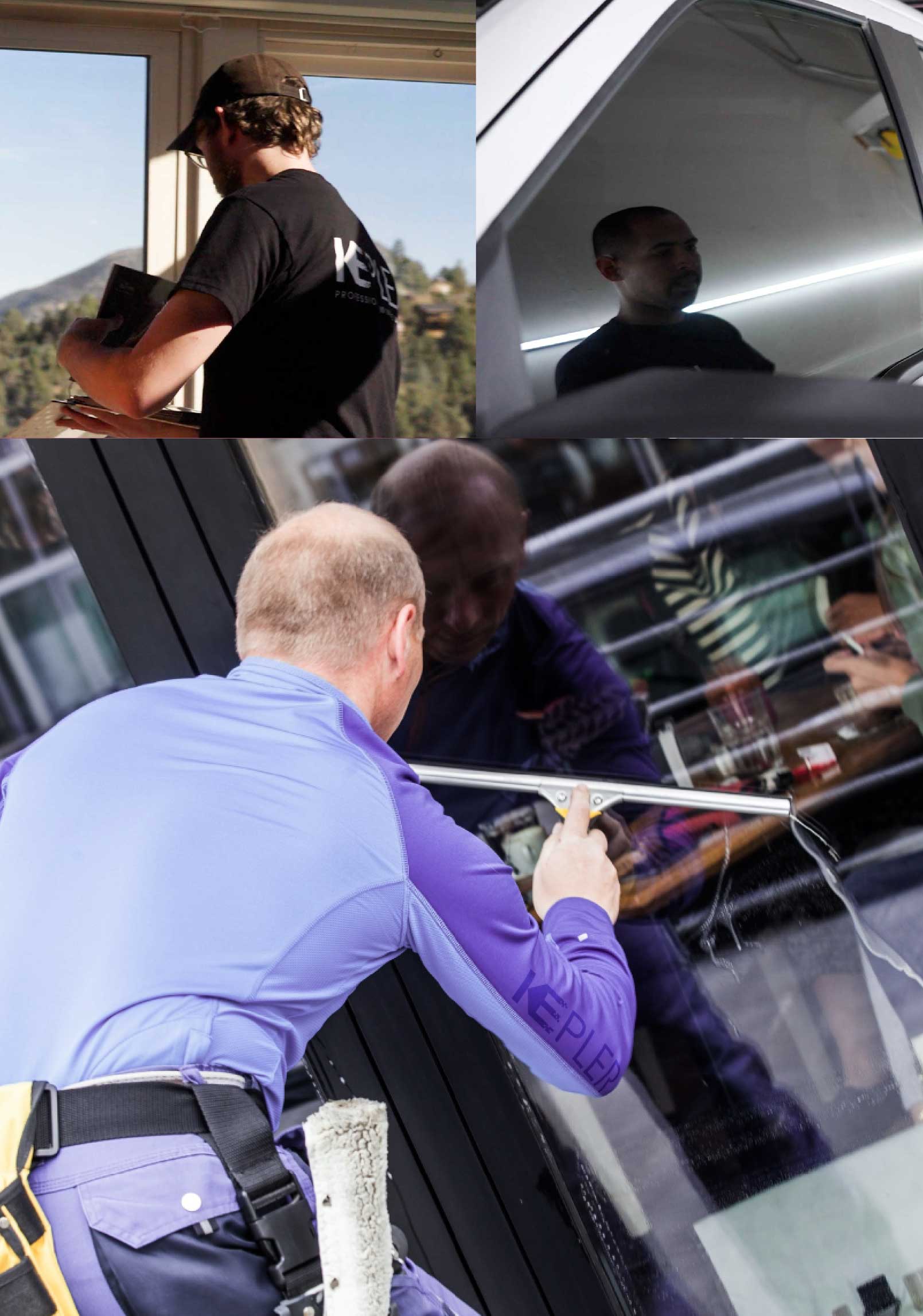 Kepler Professional Applying Anti-Graffiti Window Film to a Cleveland Shop Front