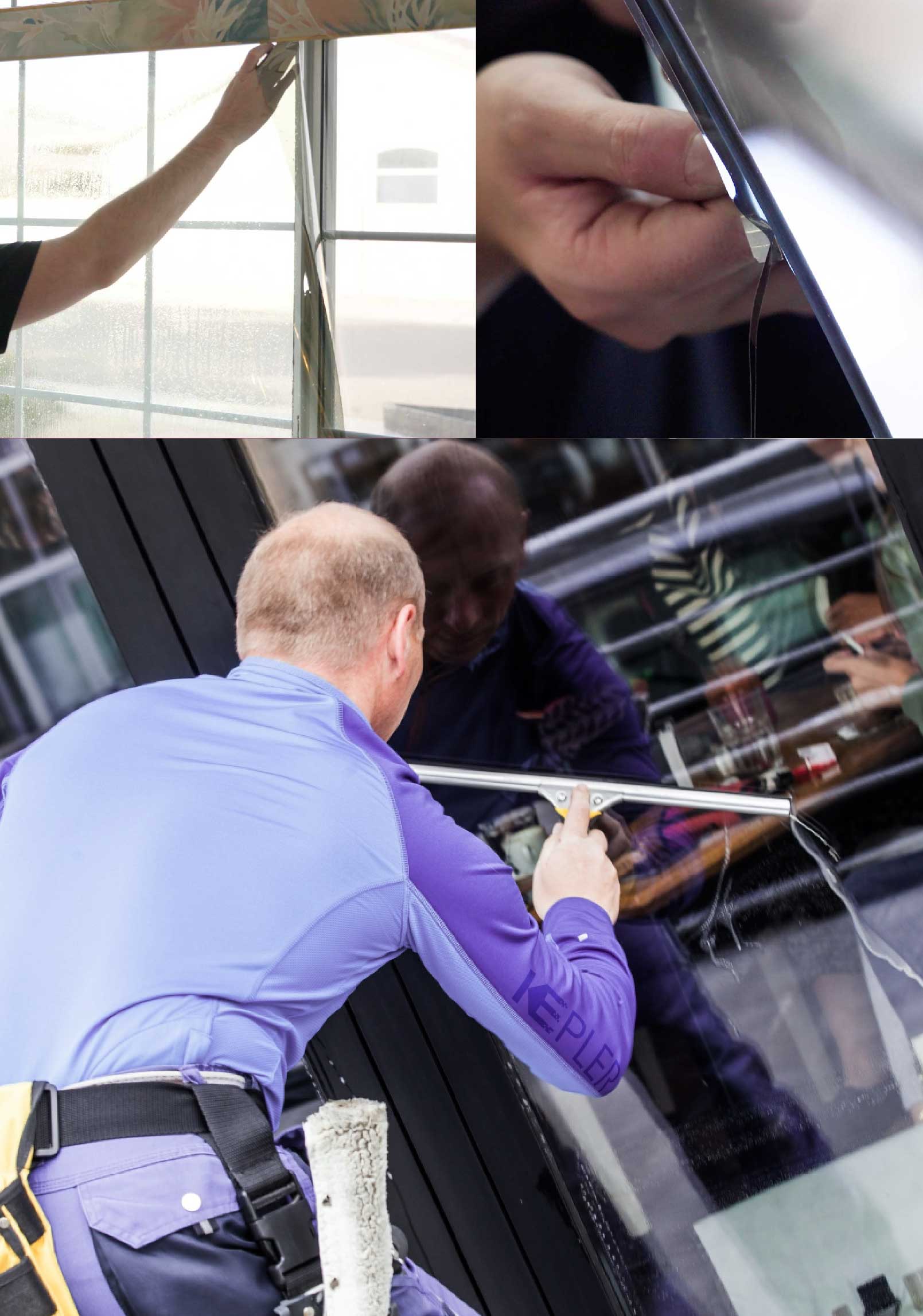 Kepler Expert Applying Anti-Graffiti Window Film to a Springfield Shop Front