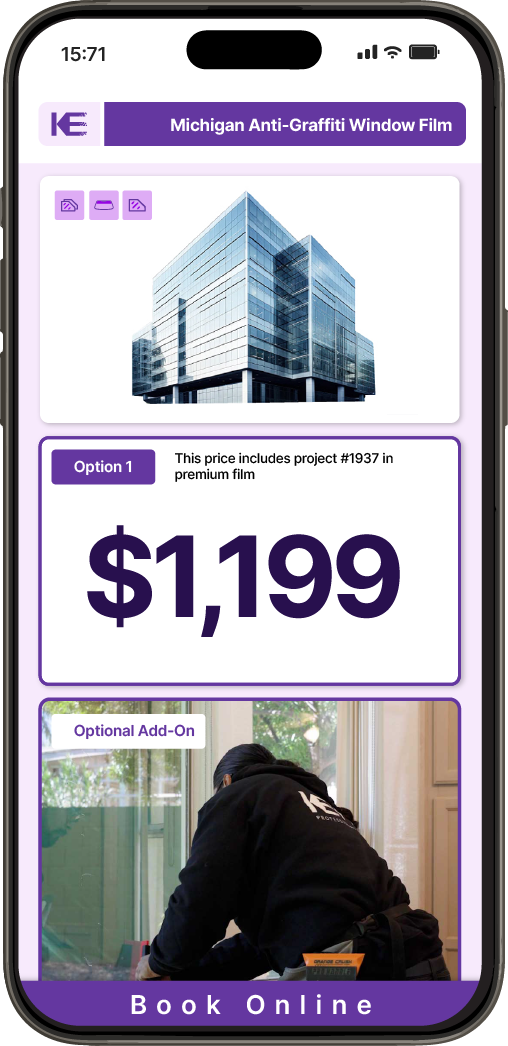Get Anti-Graffiti Window Film Pricing on Your Phone in Michigan