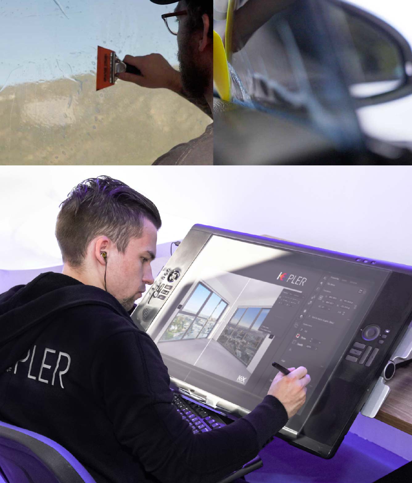Kepler Specialist Performing Commercial Window Tinting in Elyria Elyria