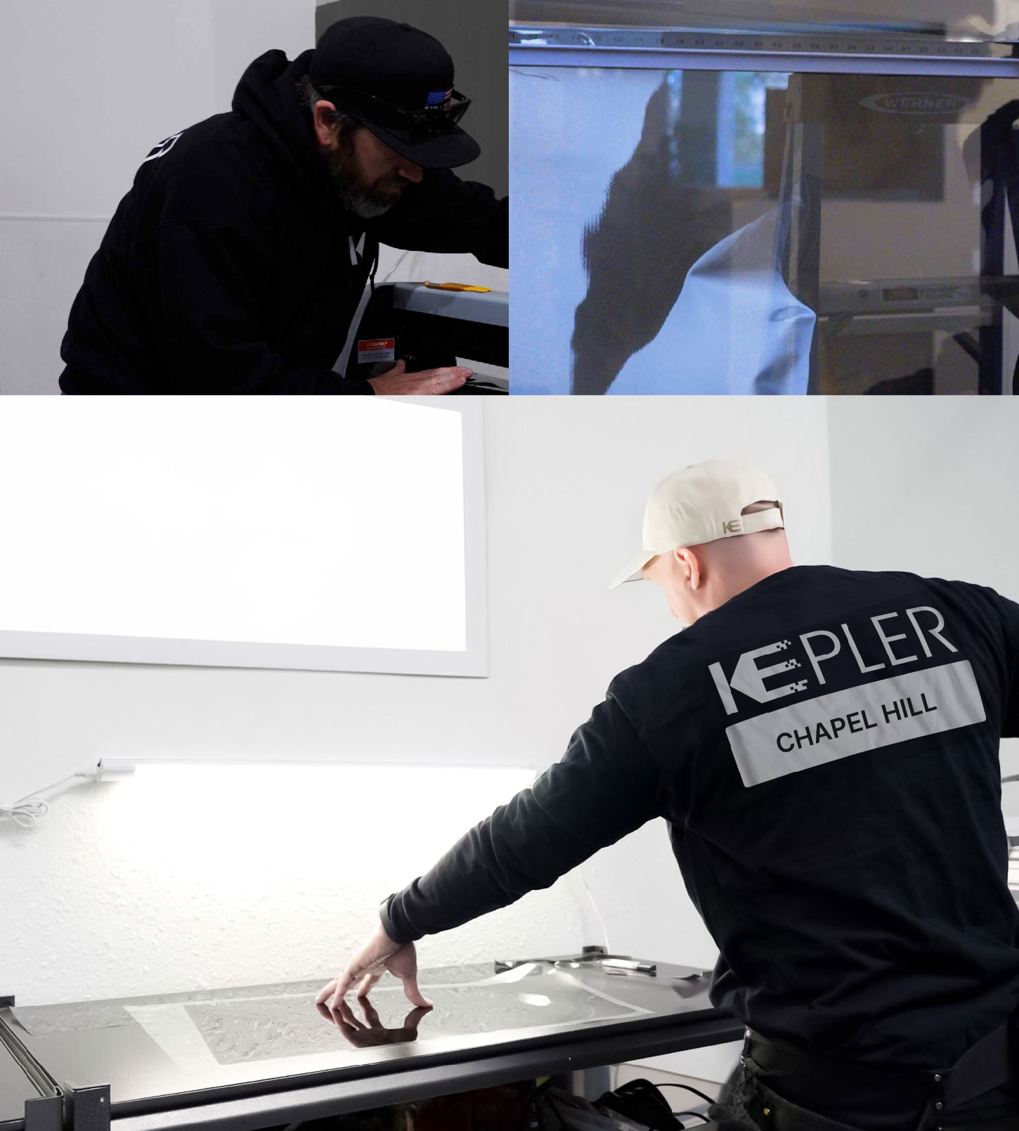 Window Tinting Specialist Cutting Film in Chapel Hill, North Carolina