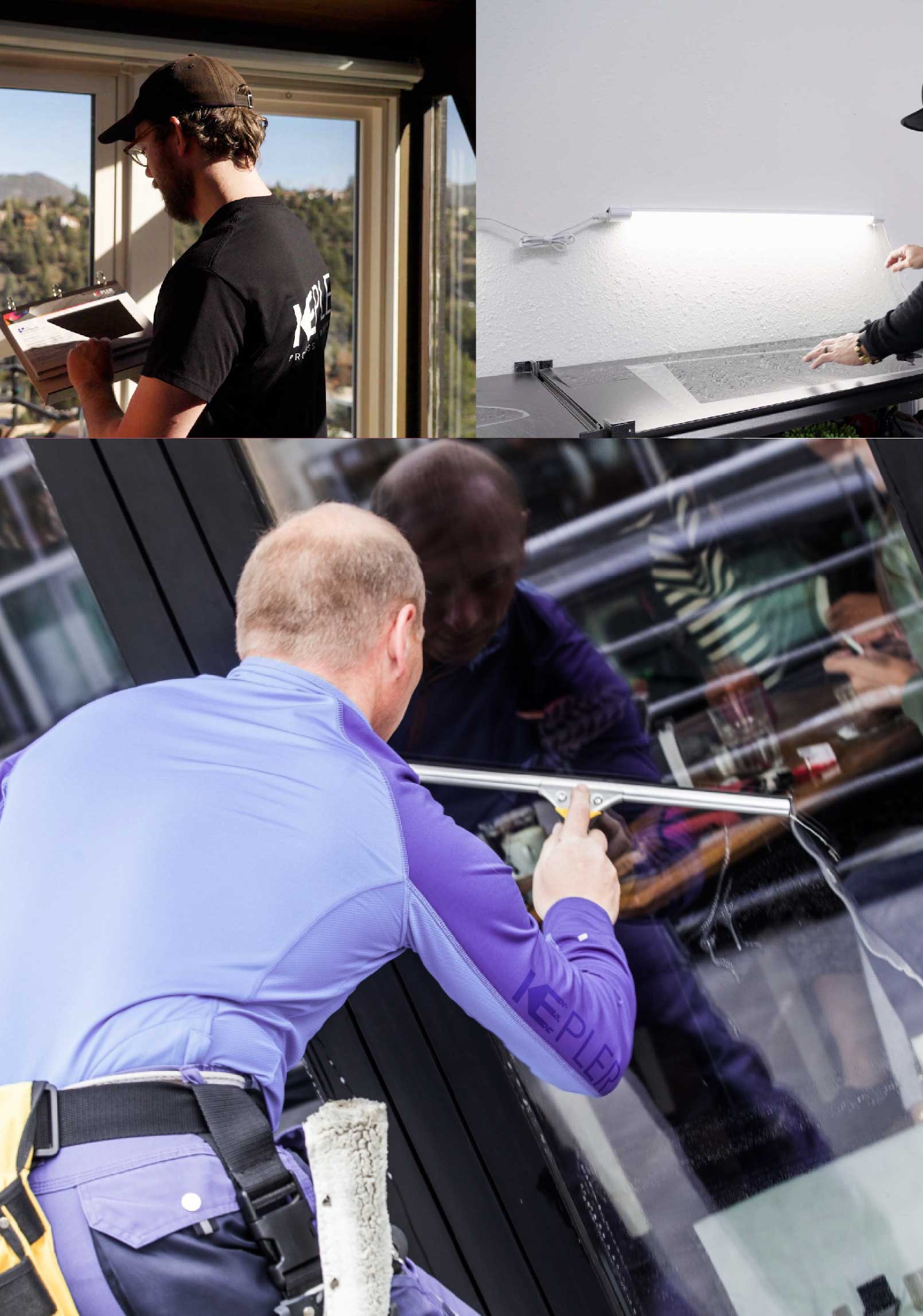 Kepler Skilled Applying Anti-Graffiti Window Film to a Plainfield Shop Front
