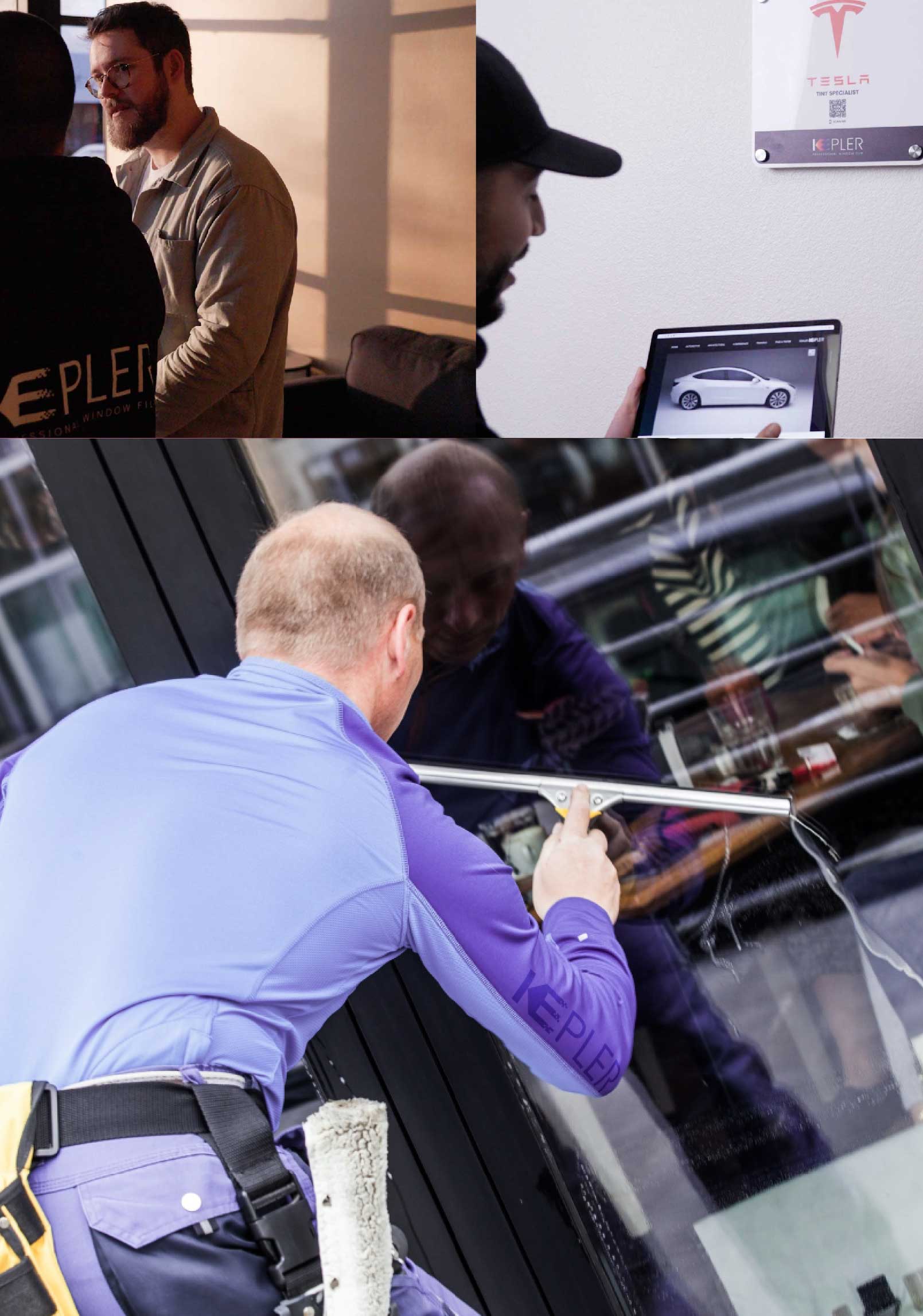 Kepler Expert Applying Anti-Graffiti Window Film to a Daphne Shop Front