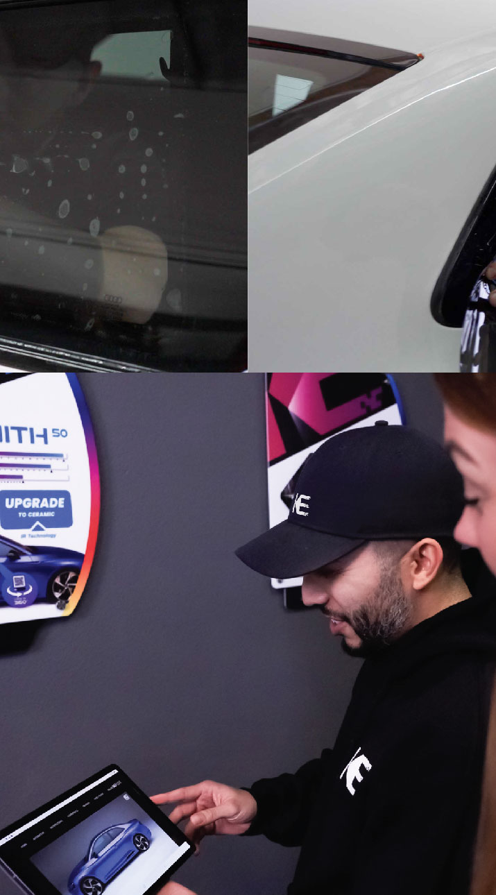 Kepler Dealer Showing Car Window Film Options to Customer in Cherry Hill, New Jersey