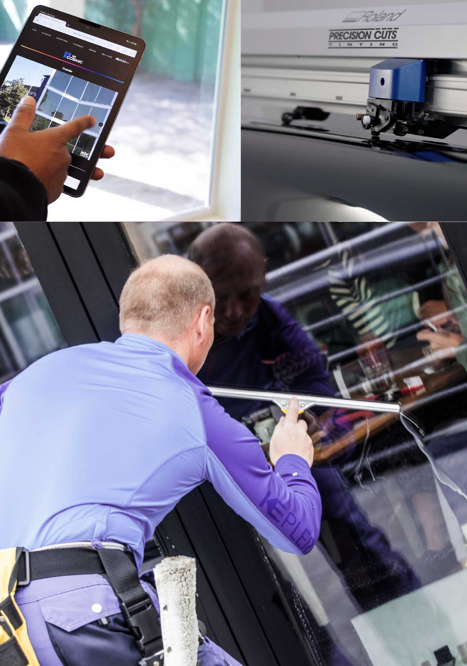 Kepler Professional Applying Anti-Graffiti Window Film to a Schenectady Shop Front
