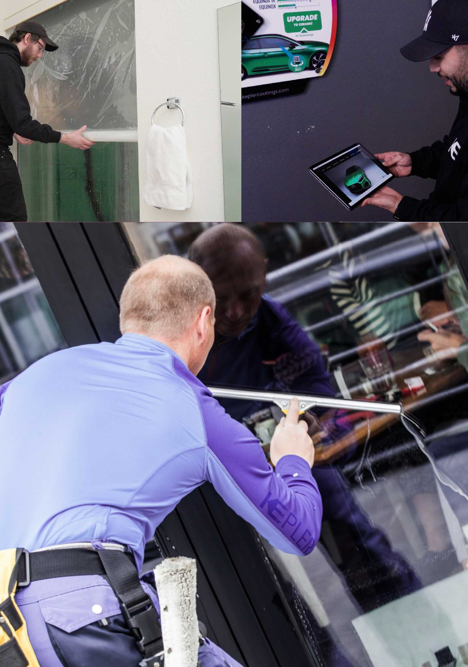 Kepler Expert Applying Anti-Graffiti Window Film to a Elverta Shop Front