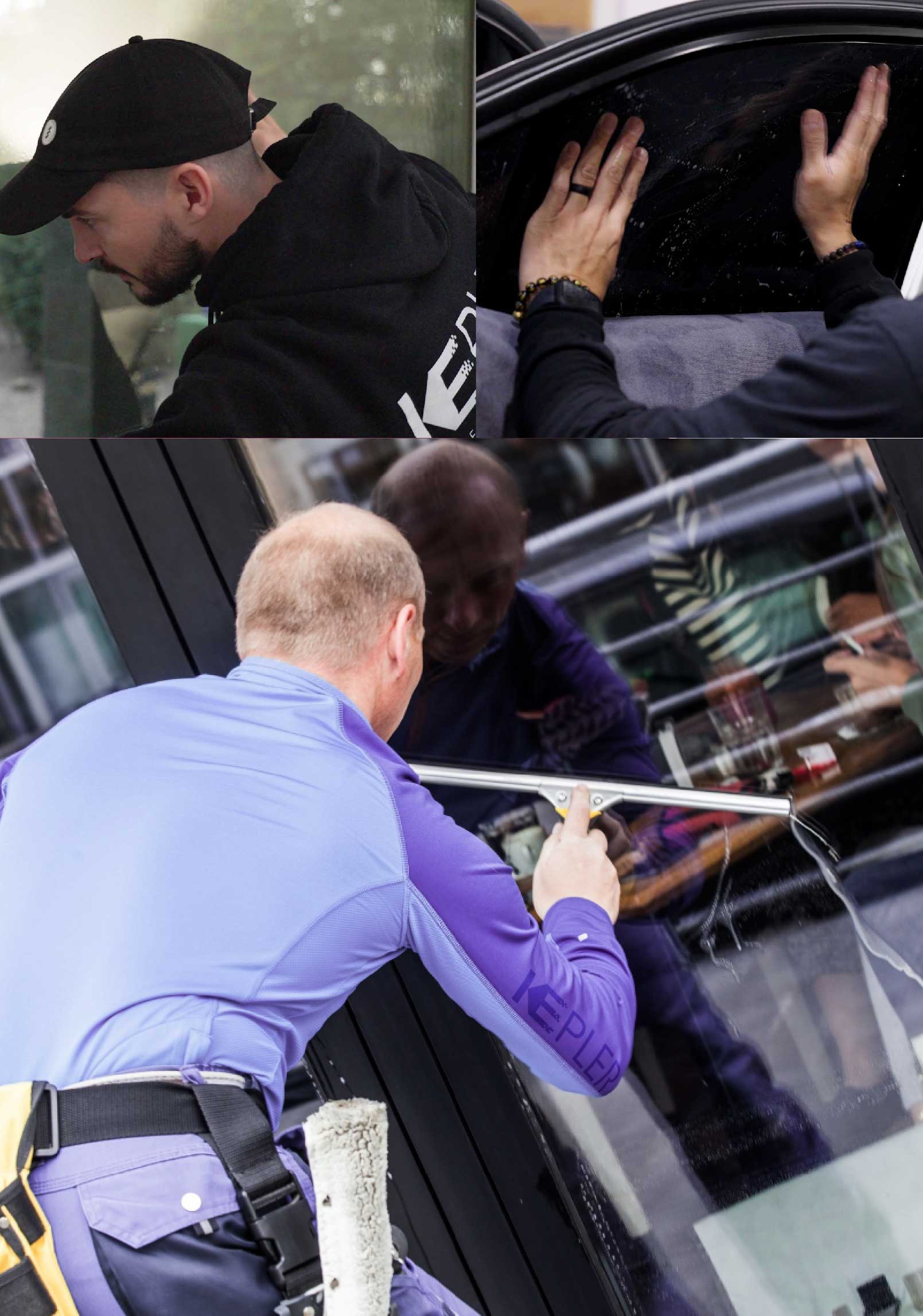 Kepler Professional Applying Anti-Graffiti Window Film to a Cheshire Shop Front