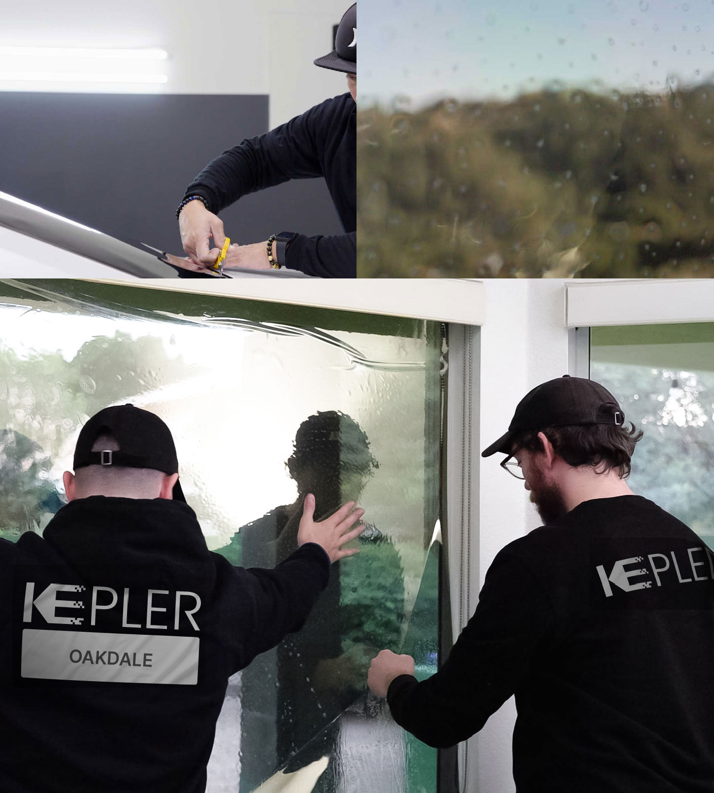 Expert Technician Installing High-tech Window Tint to Home in Oakdale