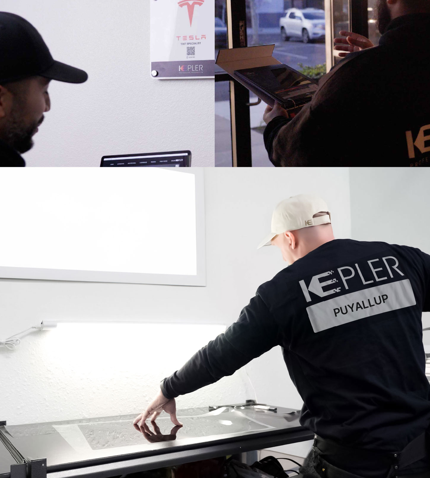 Window Tinting Specialist Cutting Film in Puyallup, Washington