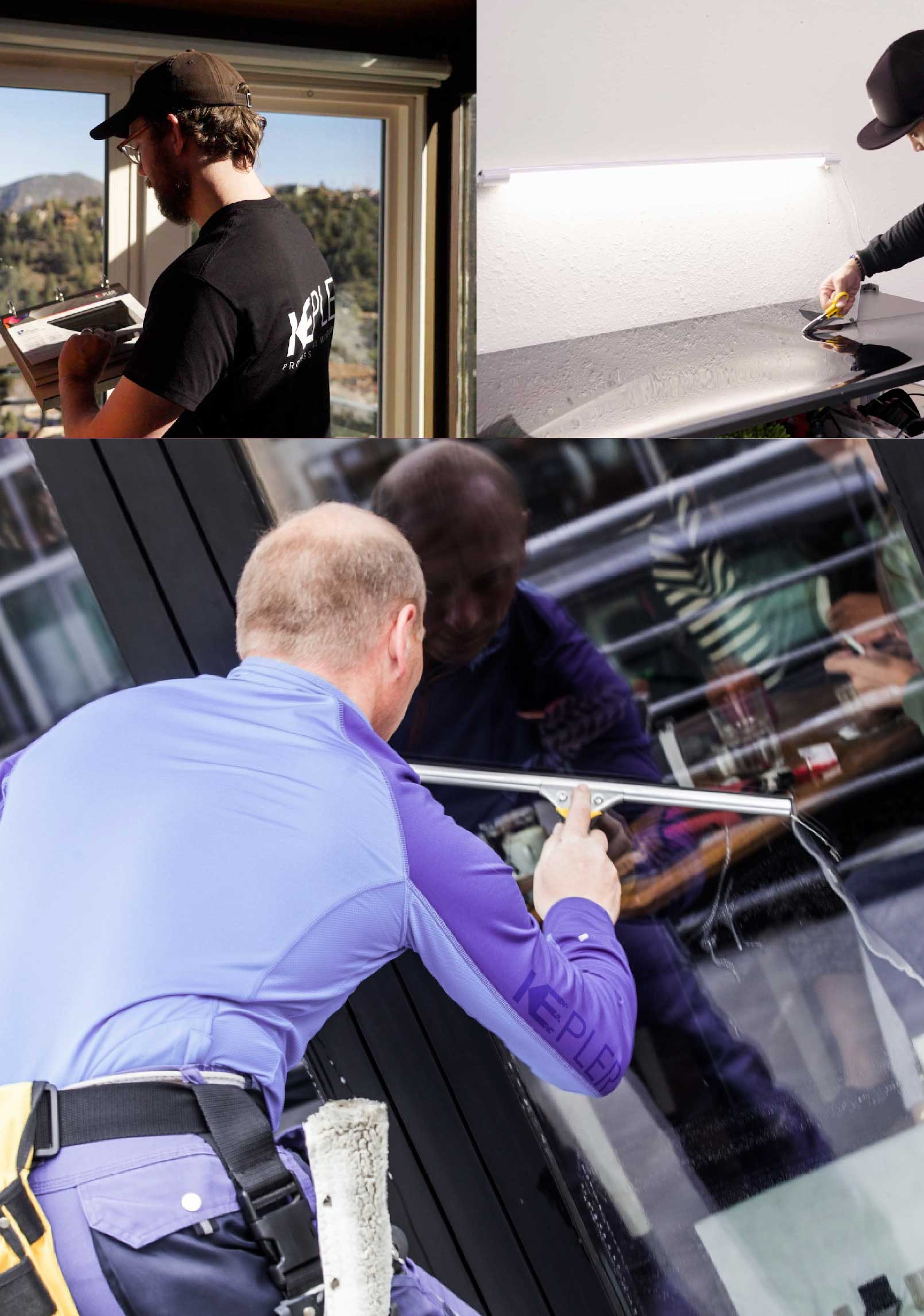 Kepler Expert Applying Anti-Graffiti Window Film to a Green Bay Shop Front