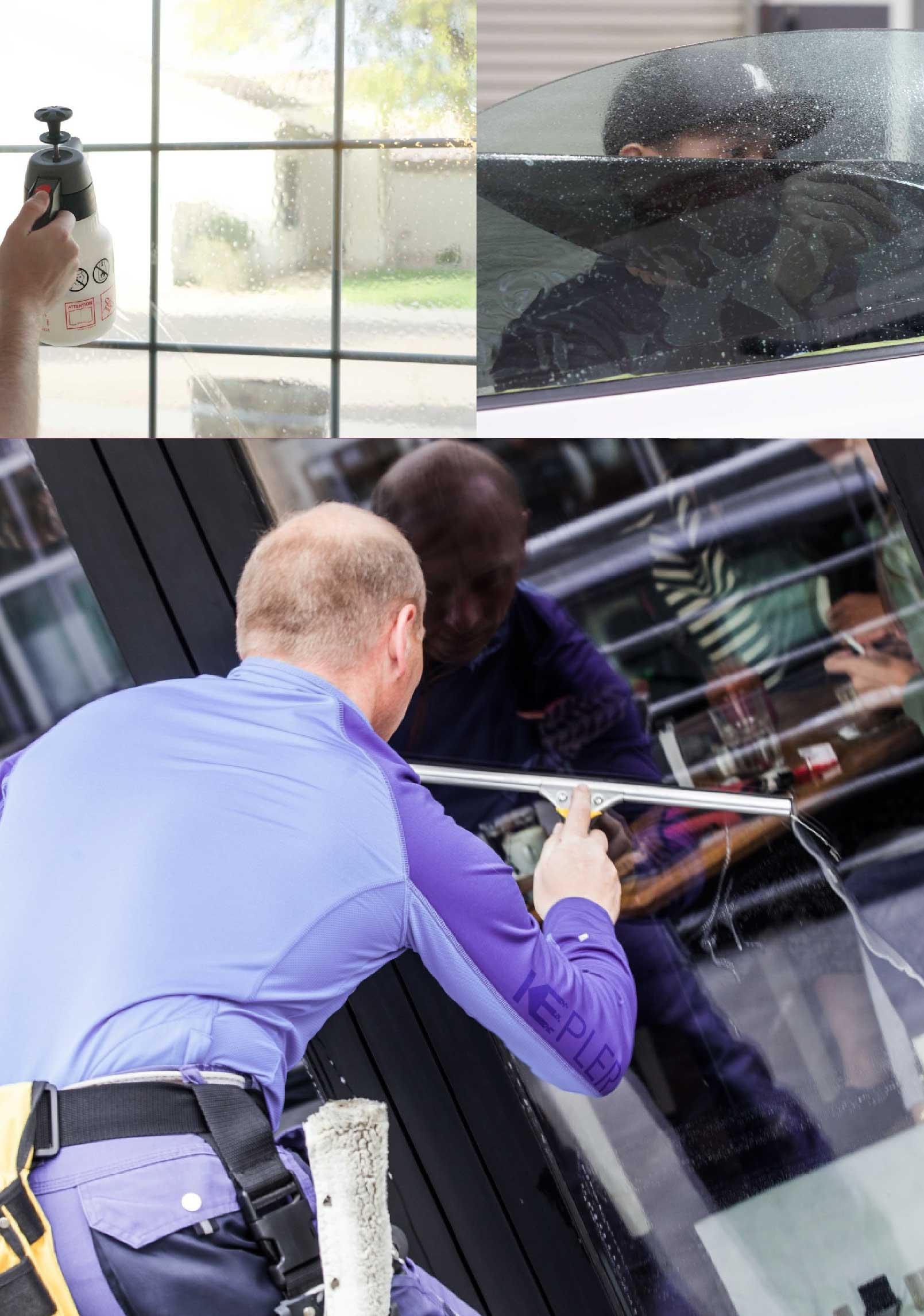 Kepler Expert Applying Anti-Graffiti Window Film to a Ramona Shop Front