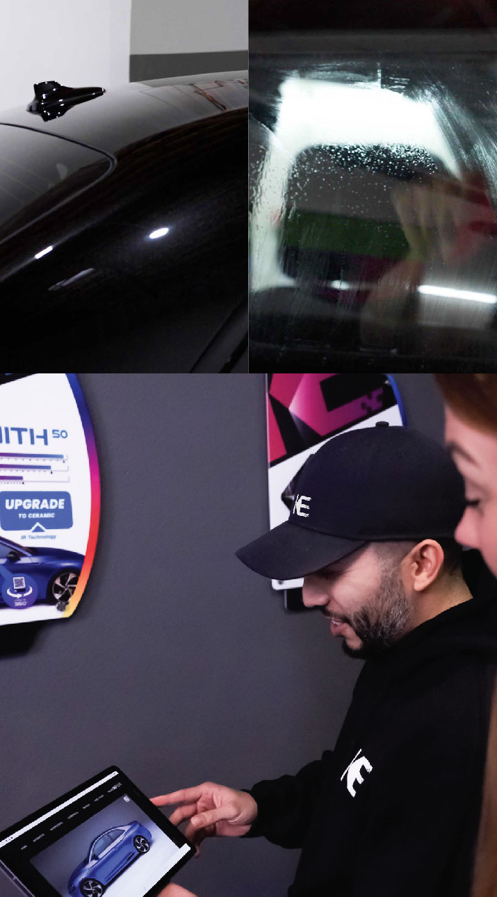 Kepler Dealer Showing Car Window Film Options to Customer in Emporia, Kansas