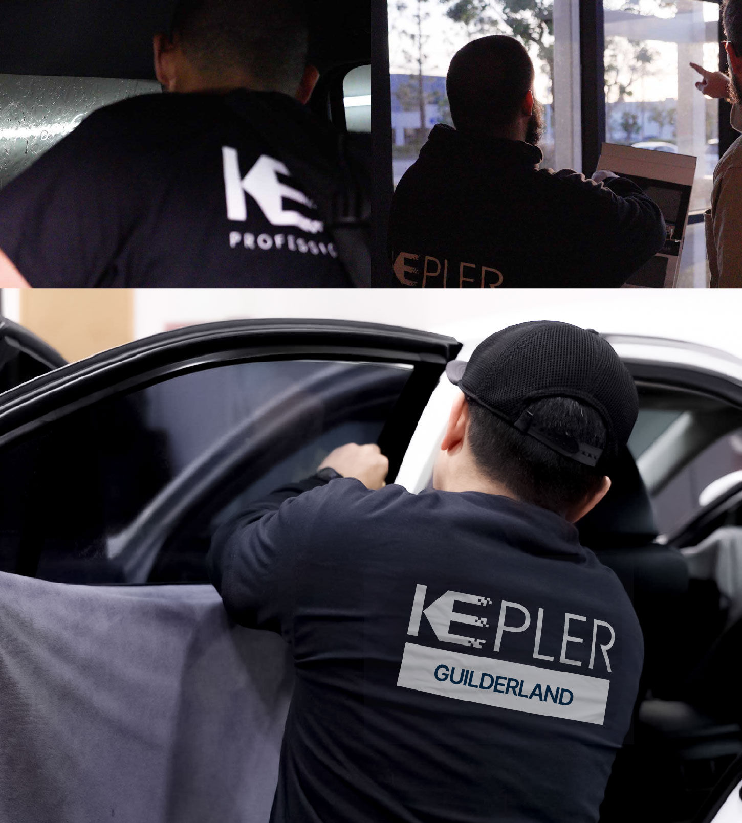 Automotive Window Tinting Expert Applying Film in Guilderland, New York