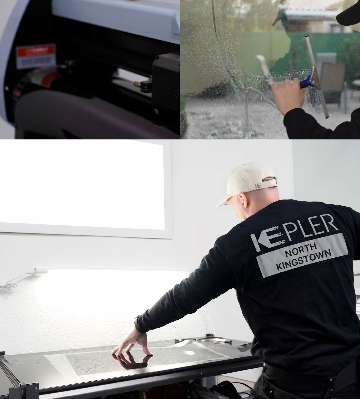Window Tinting Specialist Cutting Film in North Kingstown, Rhode Island