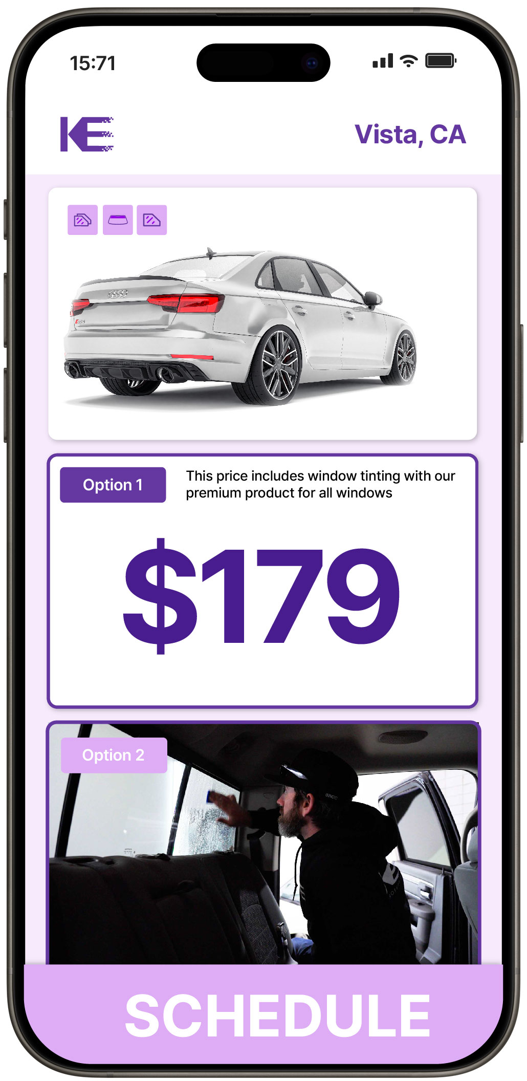 View Competitive Car Window Tinting Rates in Vista, California