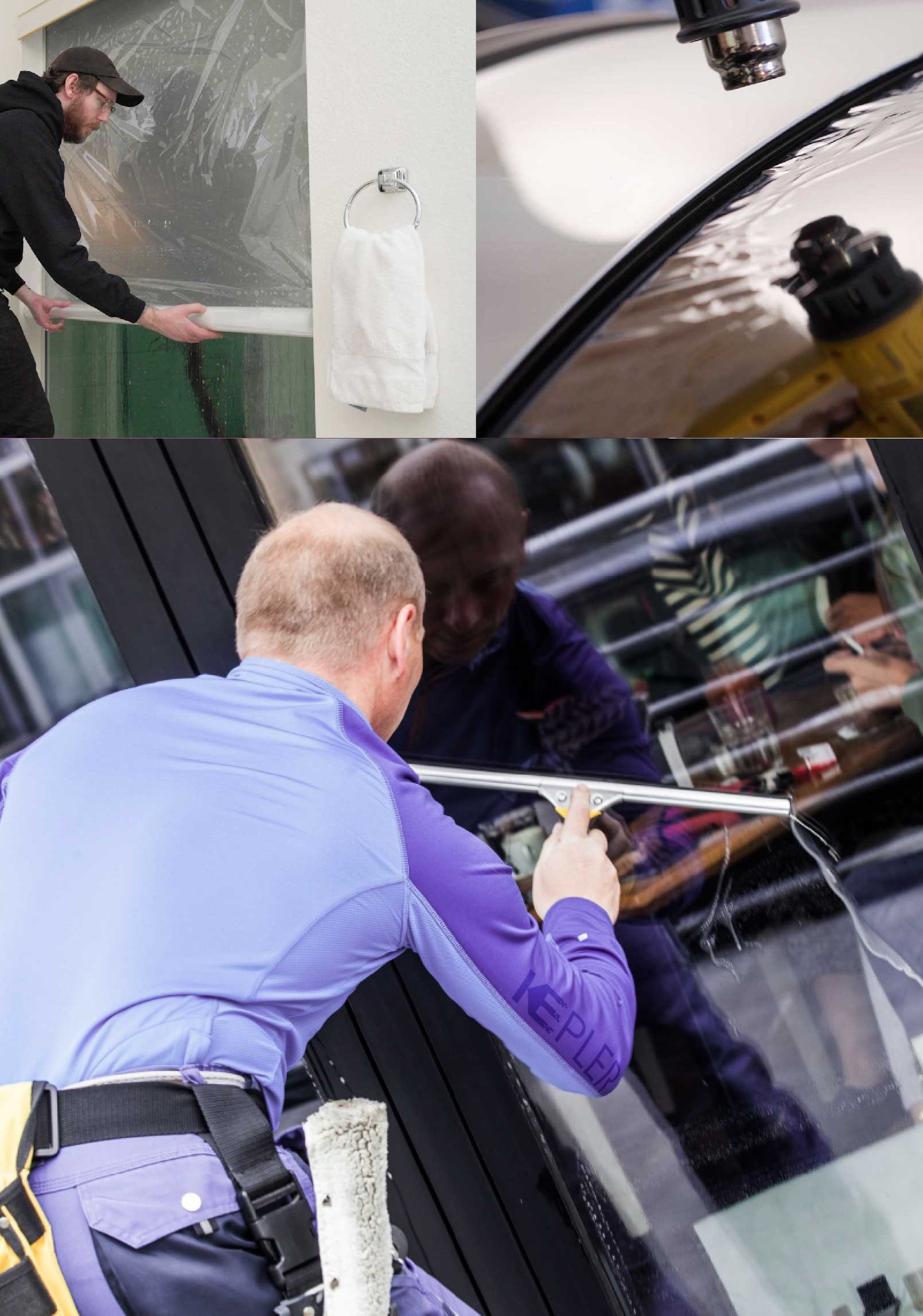 Kepler Expert Applying Anti-Graffiti Window Film to a Staten Island Shop Front