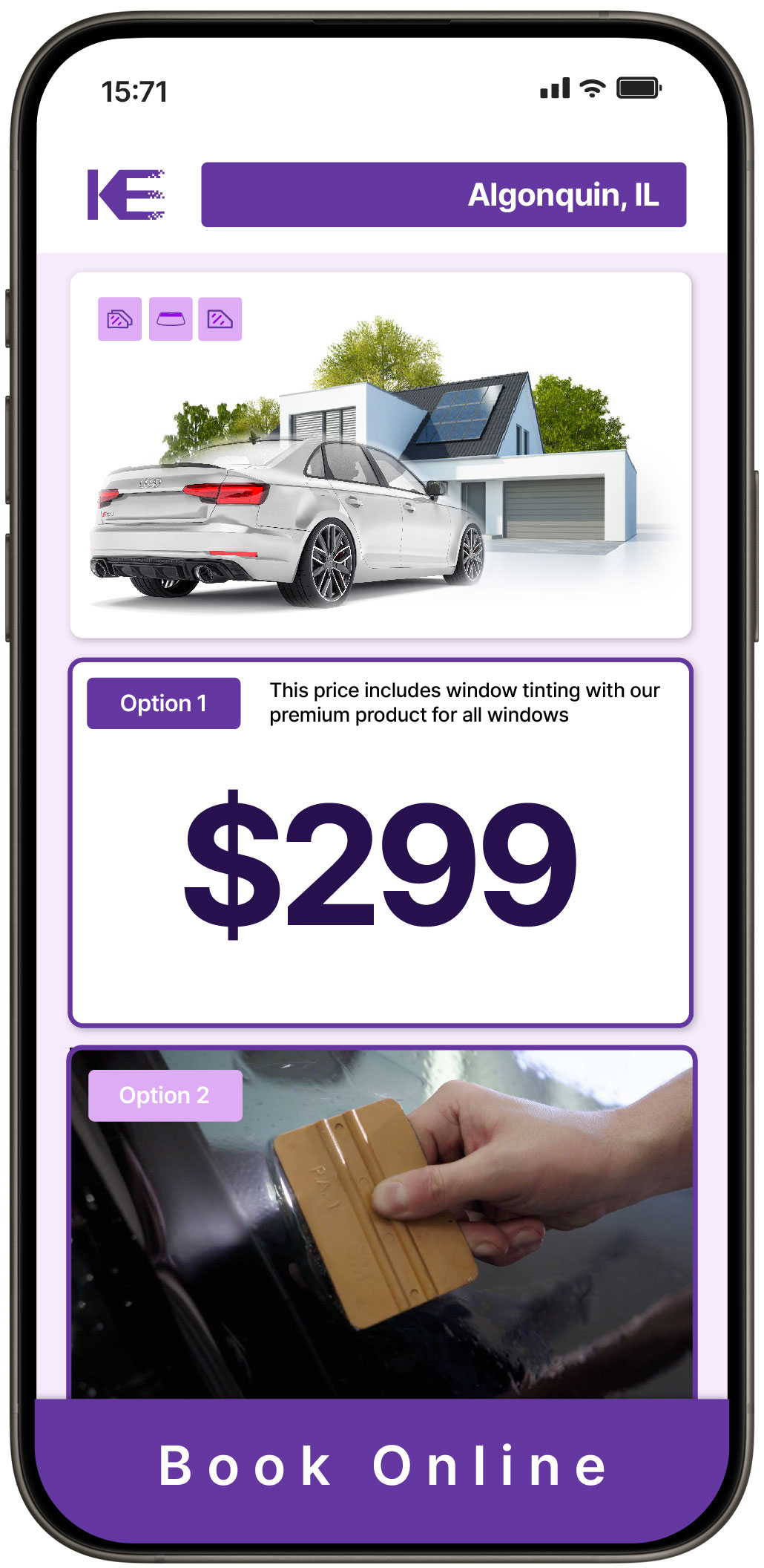 View Affordable Tesla Window Tinting Rates in Darien, Illinois