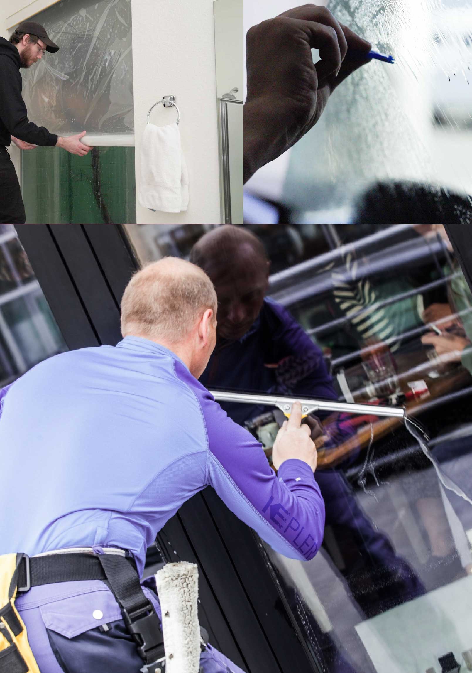 Kepler Expert Applying Anti-Graffiti Window Film to a Elkhart Shop Front