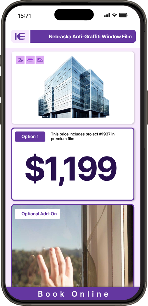 Get Anti-Graffiti Window Film Pricing on Your Phone in Nebraska