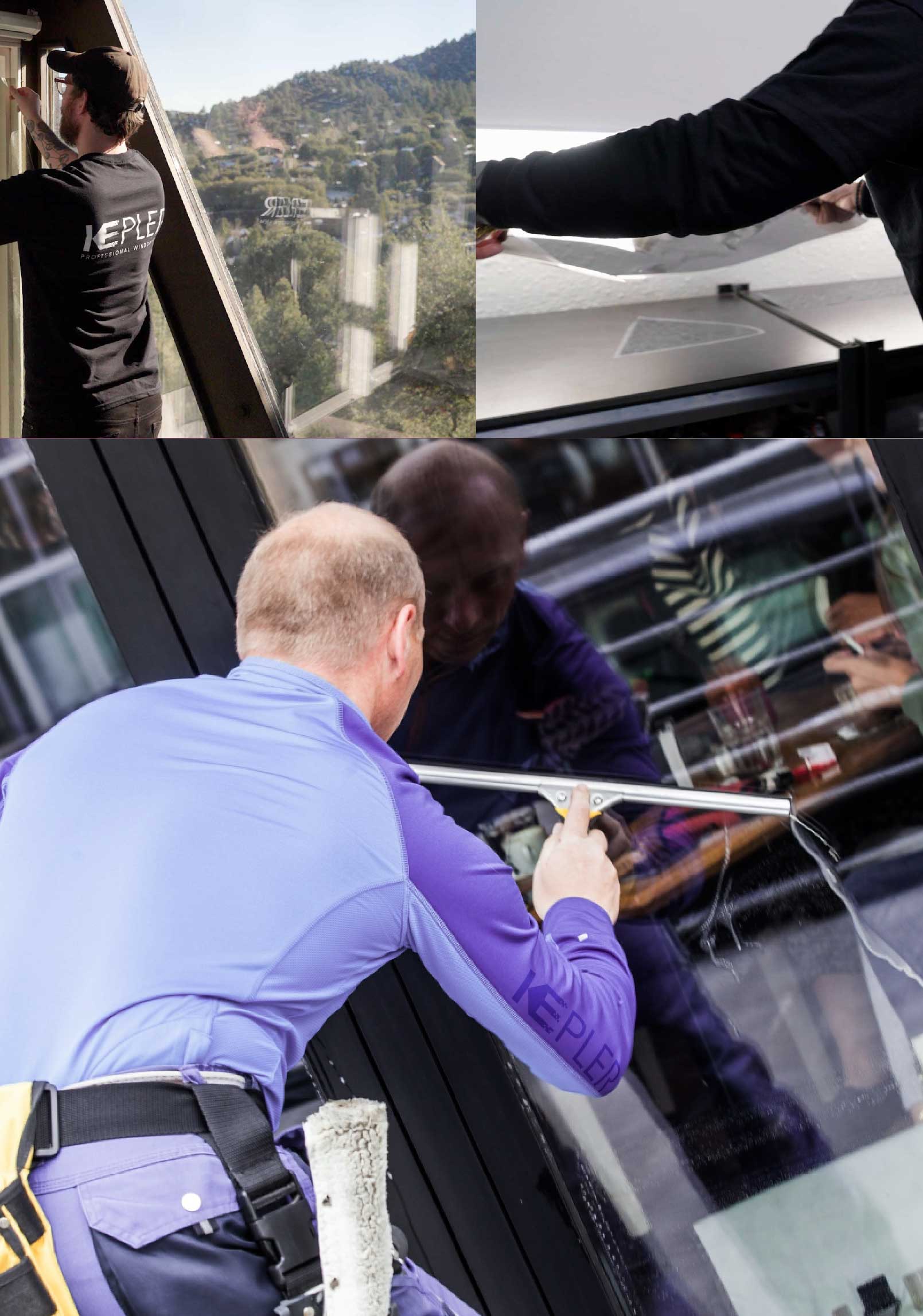 Kepler Expert Applying Anti-Graffiti Window Film to a Arverne Shop Front