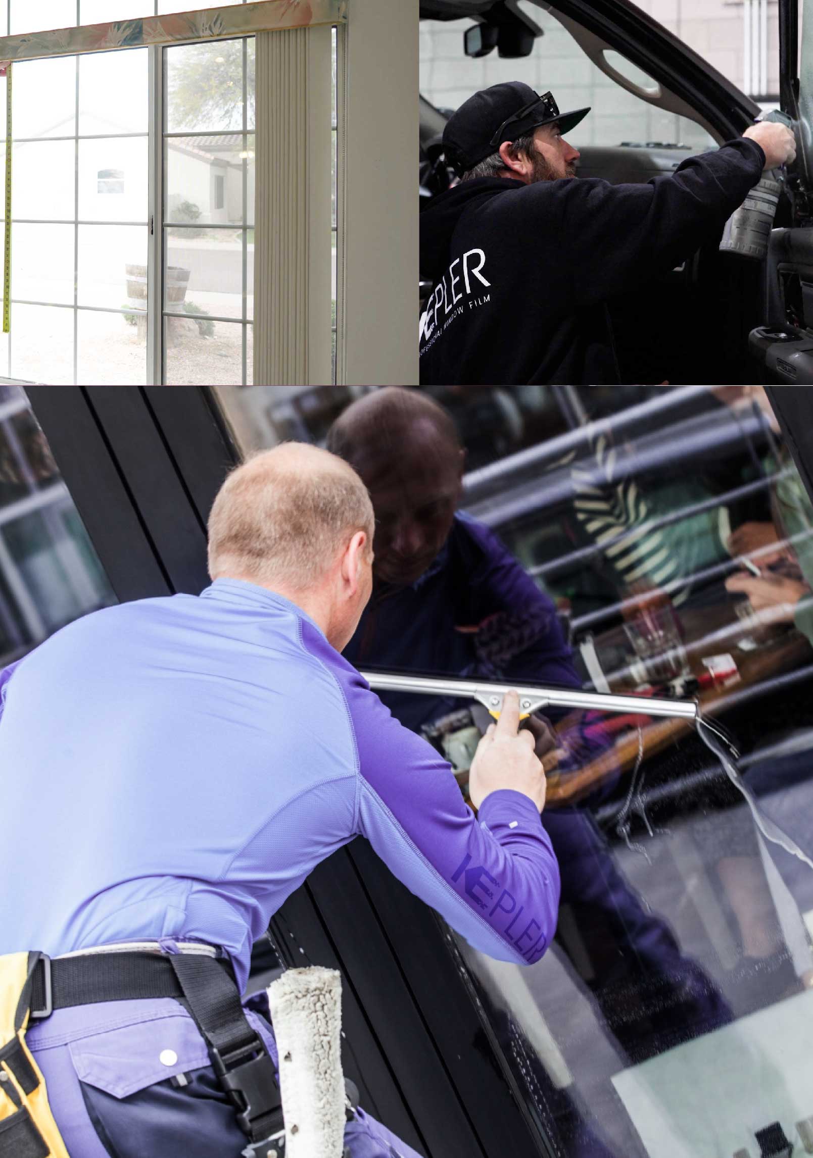 Kepler Professional Applying Anti-Graffiti Window Film to a Ridgewood Shop Front
