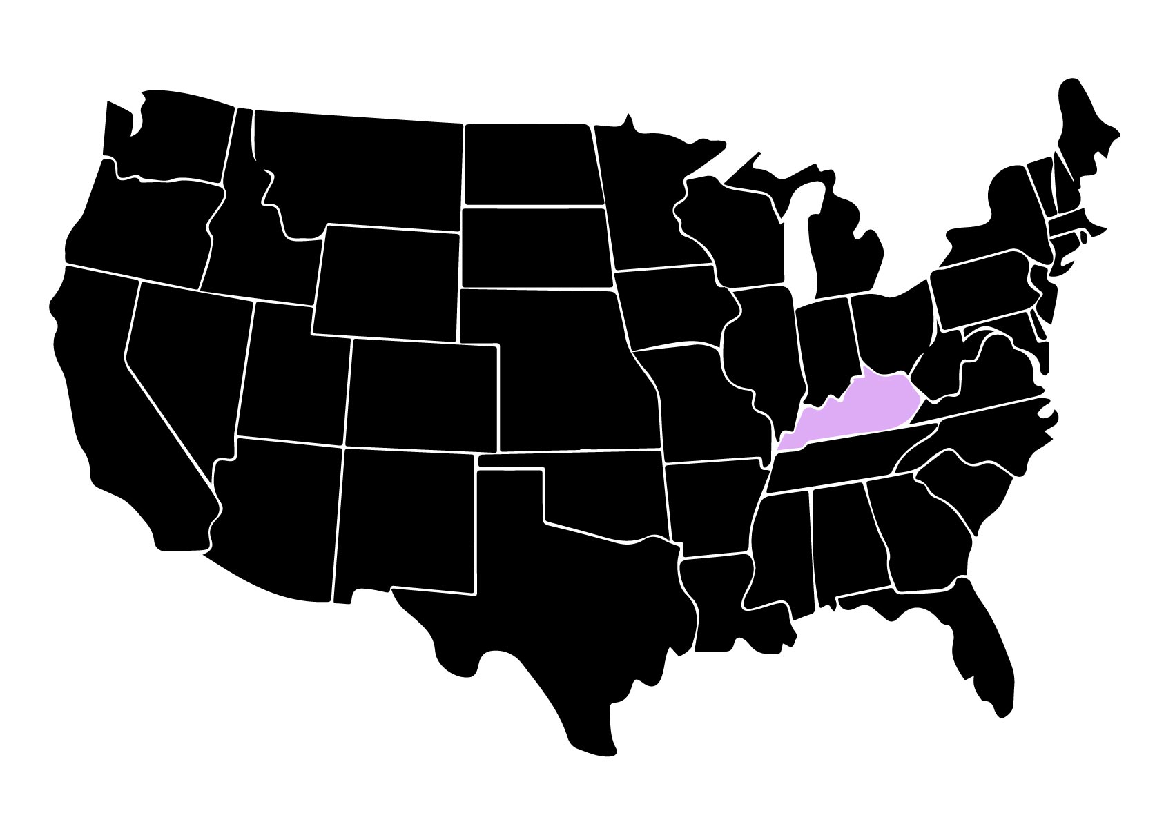 Map Showing Location of Kepler Home Window Tinters in Florence, Kentucky with Purple Area on the State