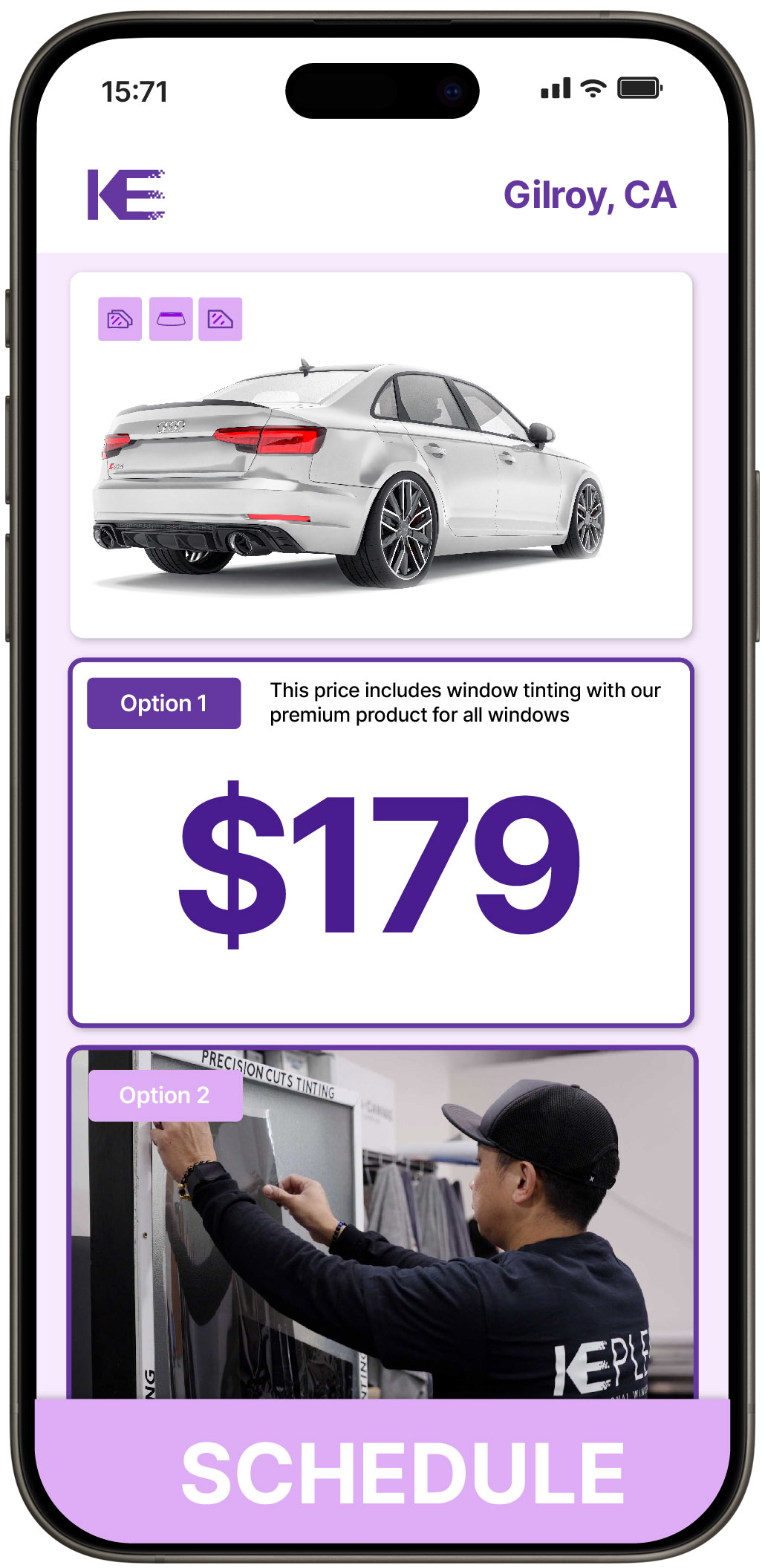 View Competitive Car Window Tinting Prices in Gilroy, California