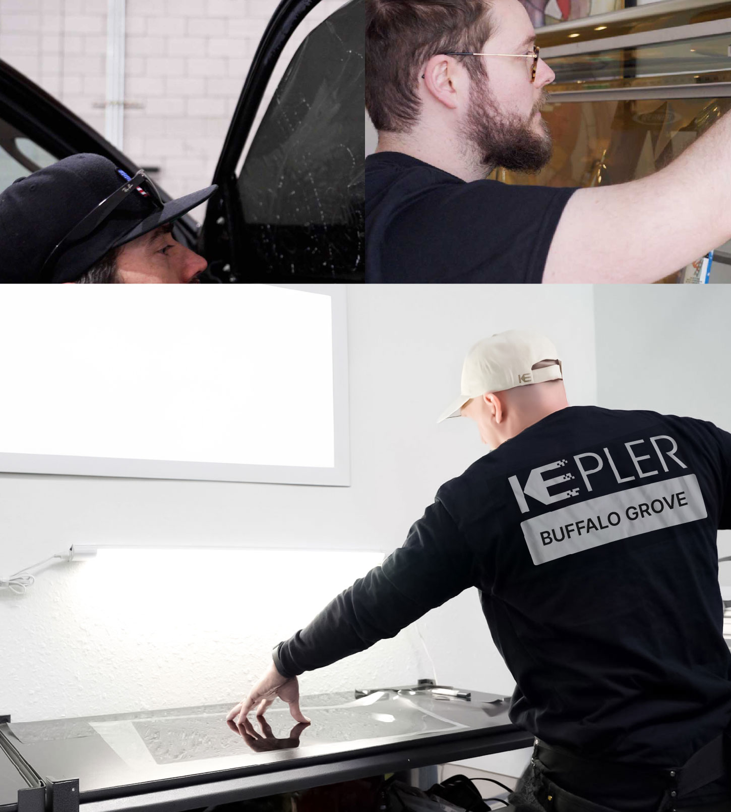 Window Tinting Specialist Cutting Film in Buffalo Grove, Illinois