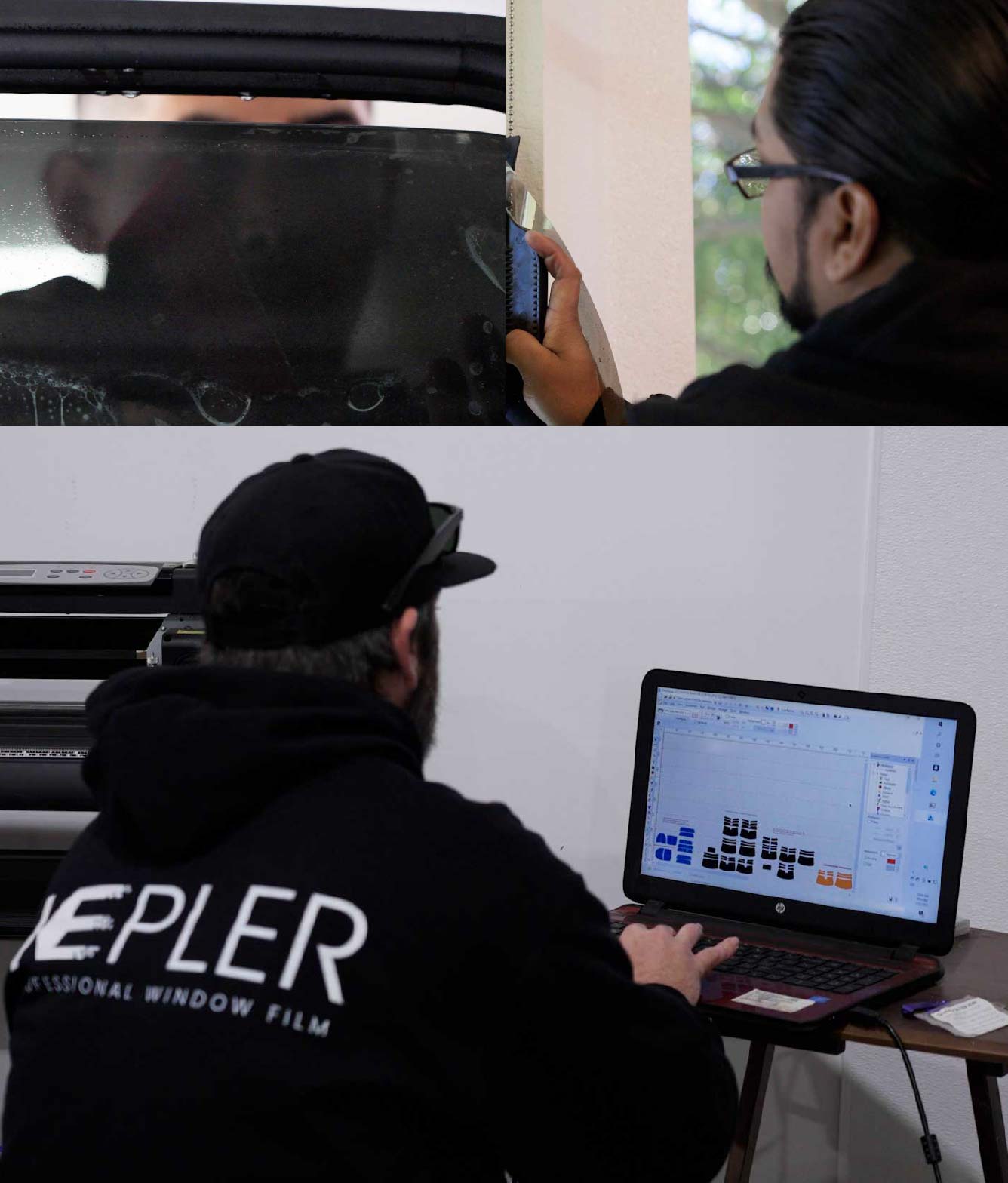 Ceramic Window Tinting Expert Cutting Film in Sylvania, Ohio