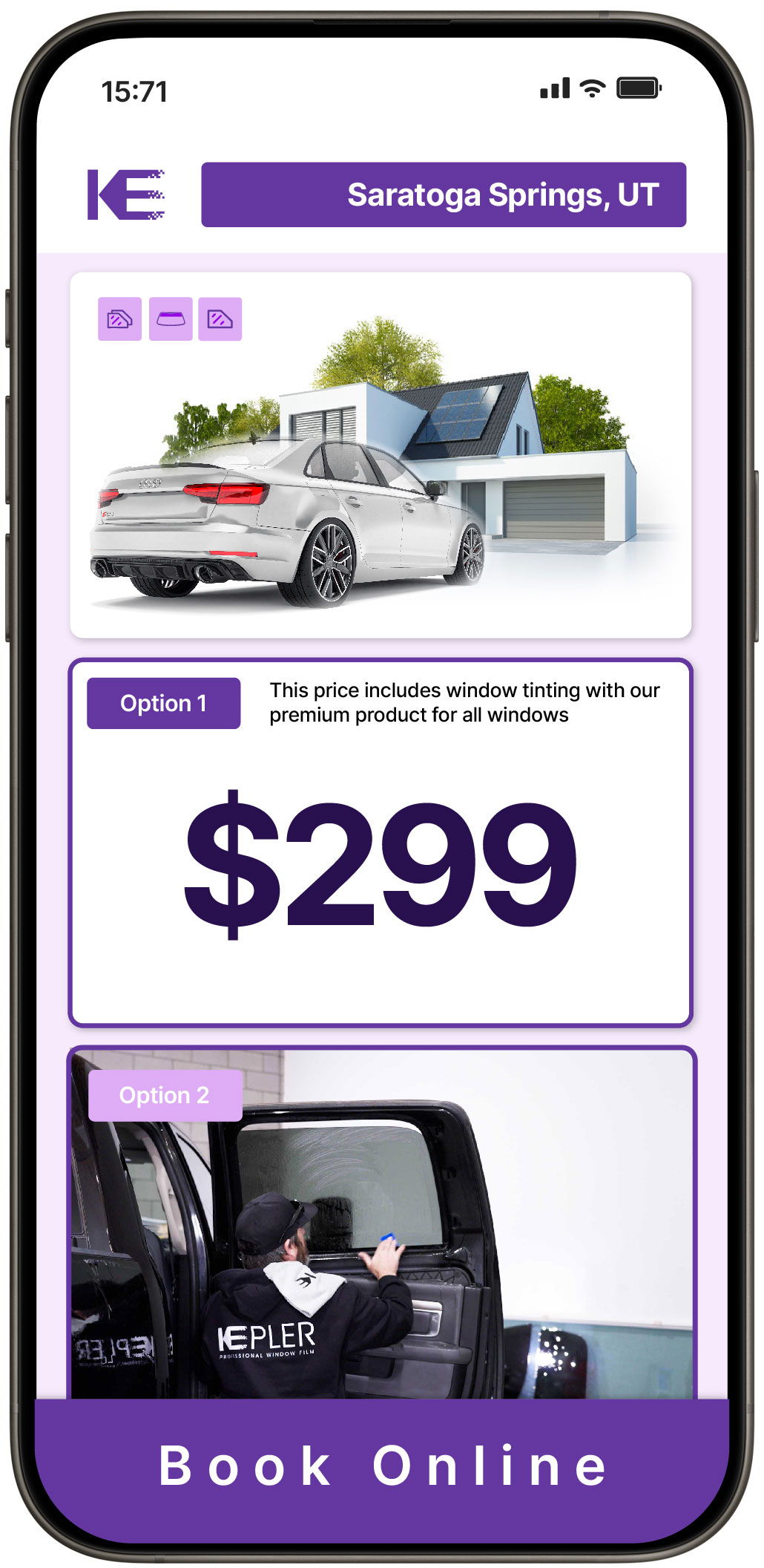 View Reasonable Tesla Window Tinting Prices in Provo, Utah