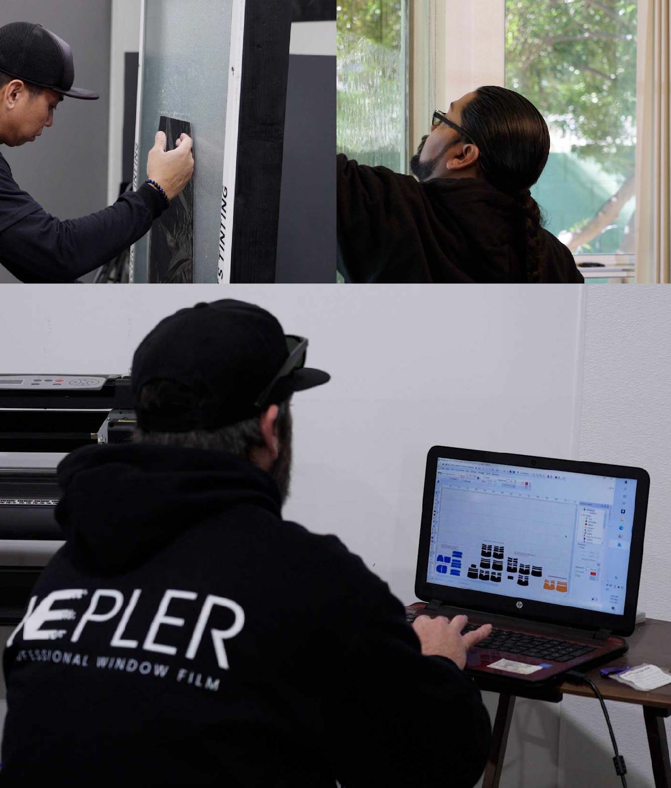 Ceramic Window Tinting Expert Cutting Film in West Valley City, Utah