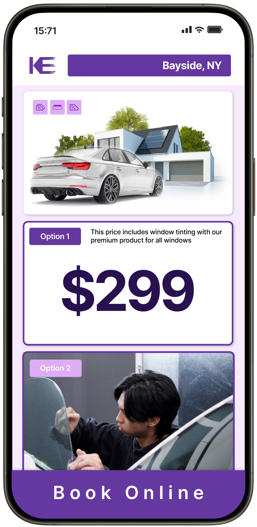 View Competitive Tesla Window Tinting Costs in Johnson City, New York