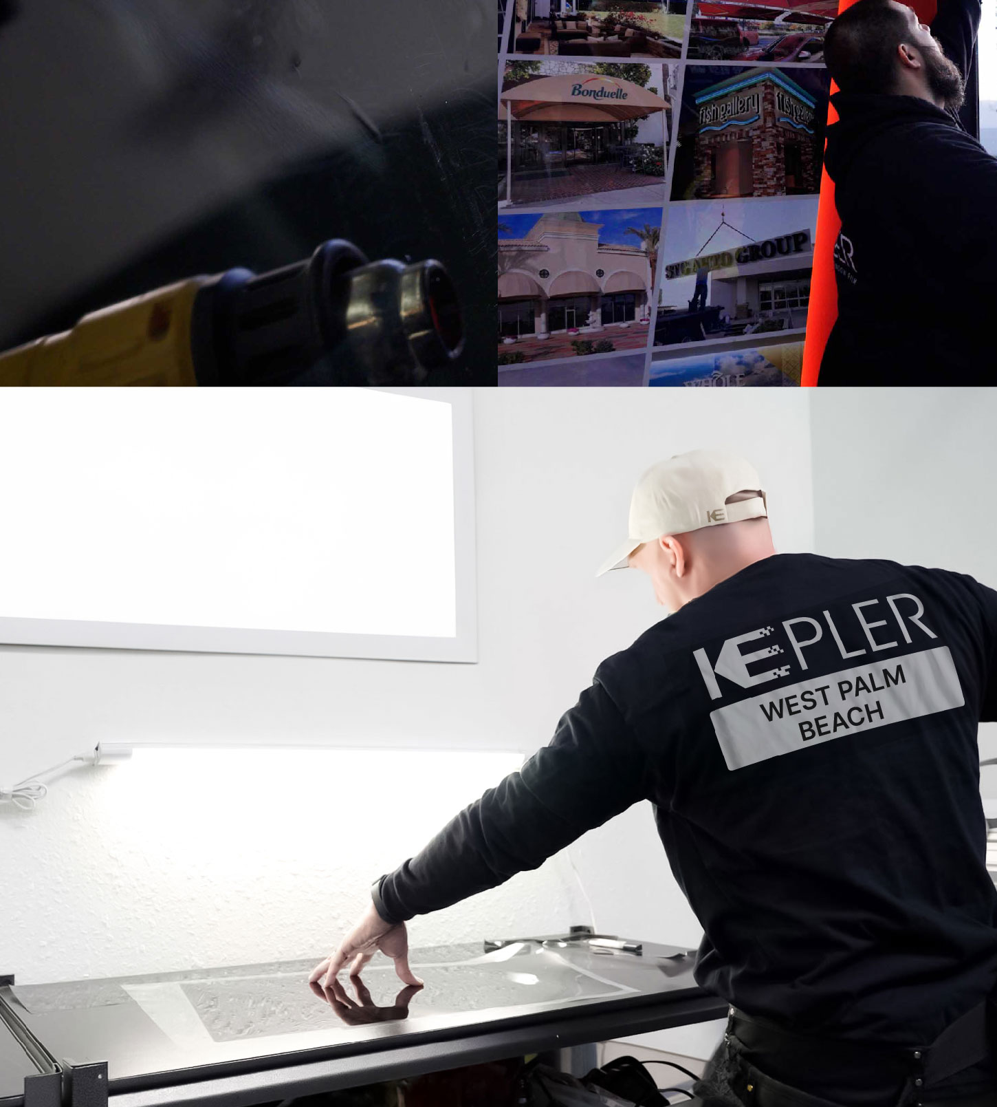 Window Tinting Specialist Cutting Film in West Palm Beach, Florida