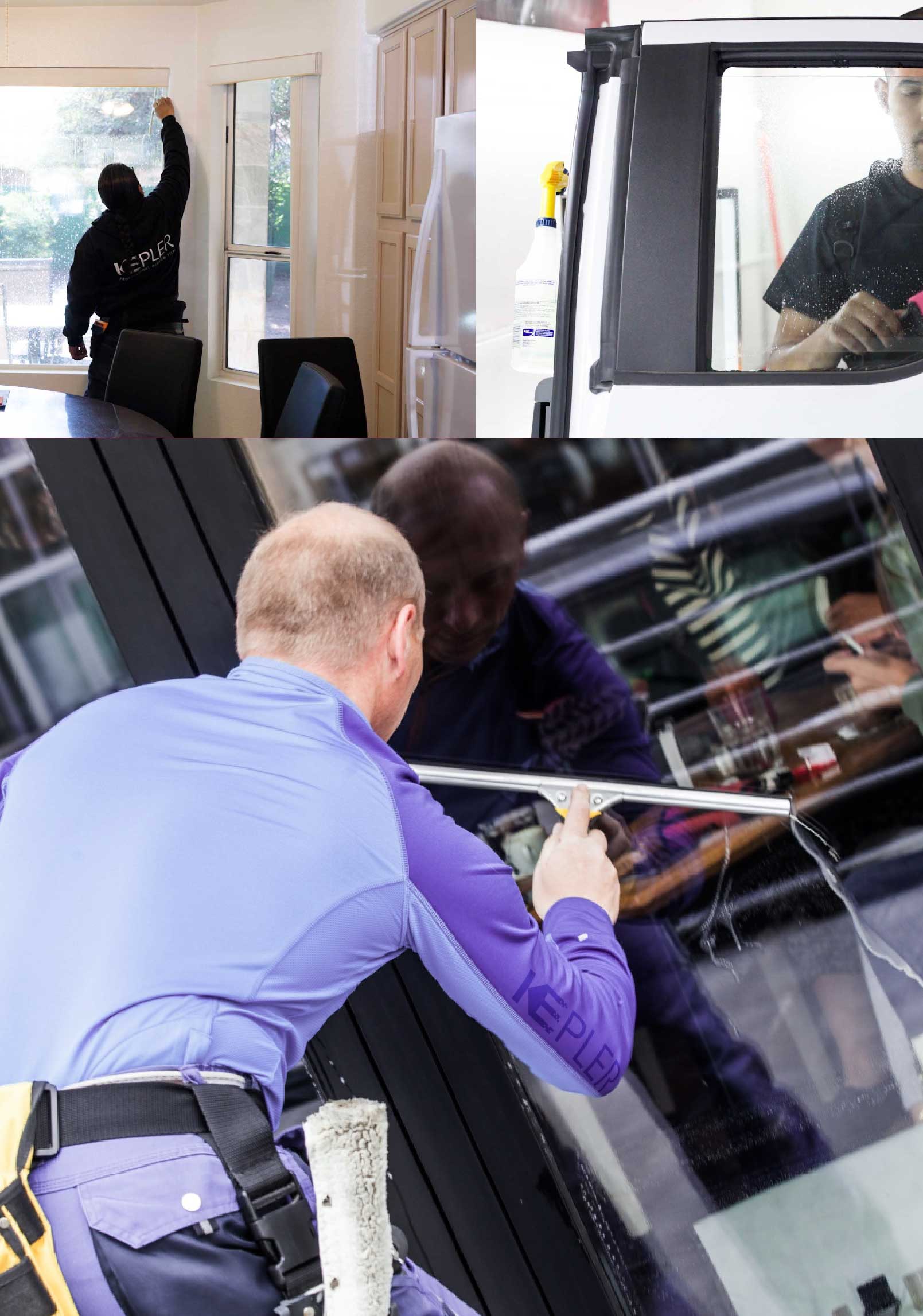 Kepler Skilled Applying Anti-Graffiti Window Film to a Springdale Shop Front