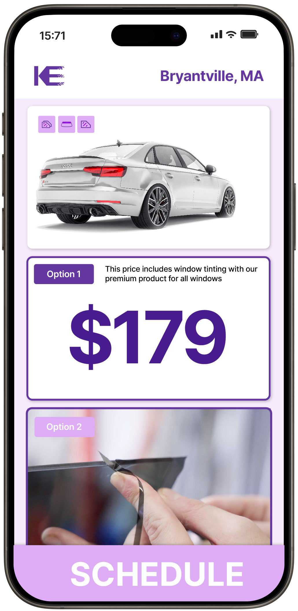 View Competitive Car Window Tinting Rates in Bryantville, Massachusetts