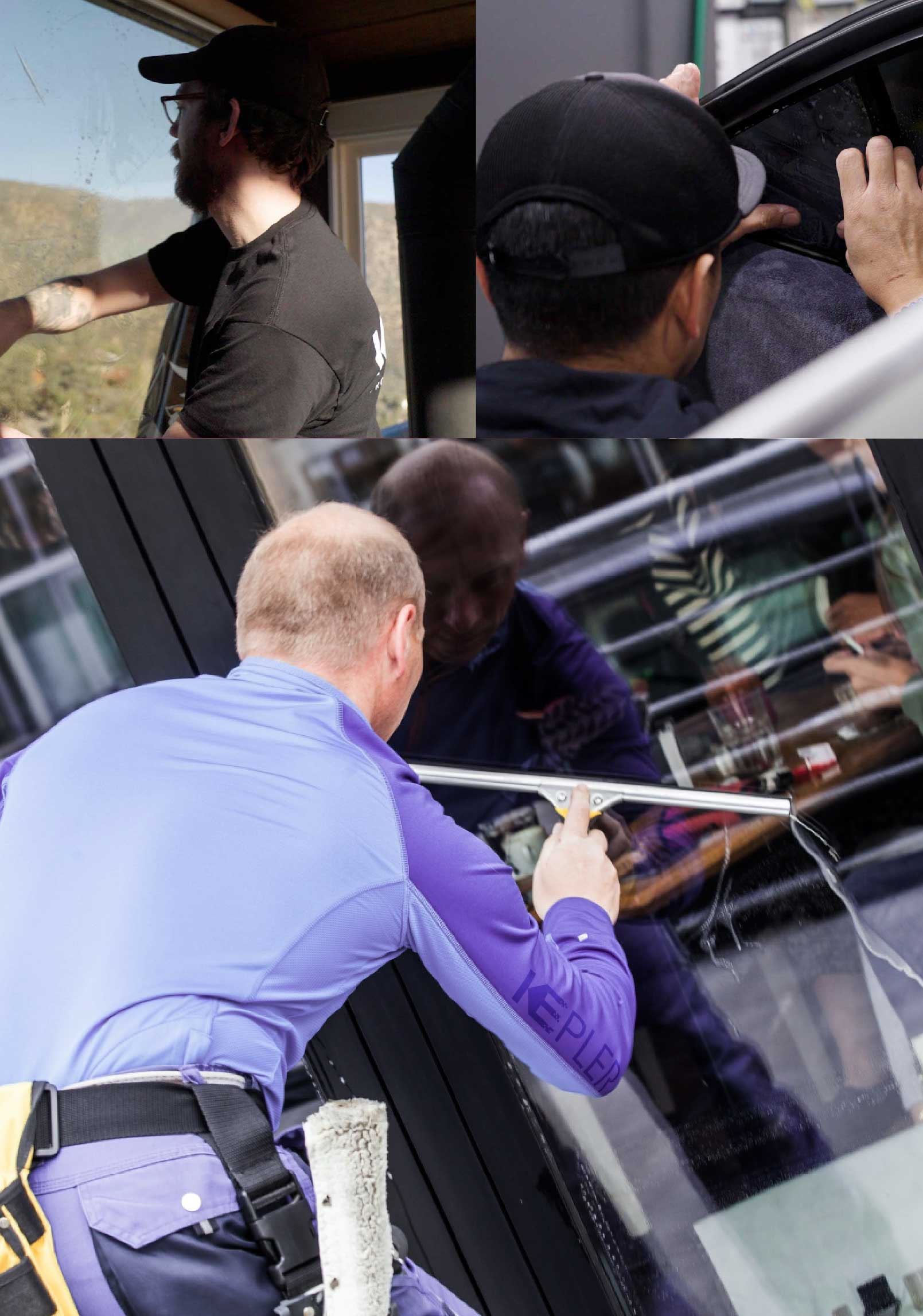Kepler Expert Applying Anti-Graffiti Window Film to a Brandon Shop Front