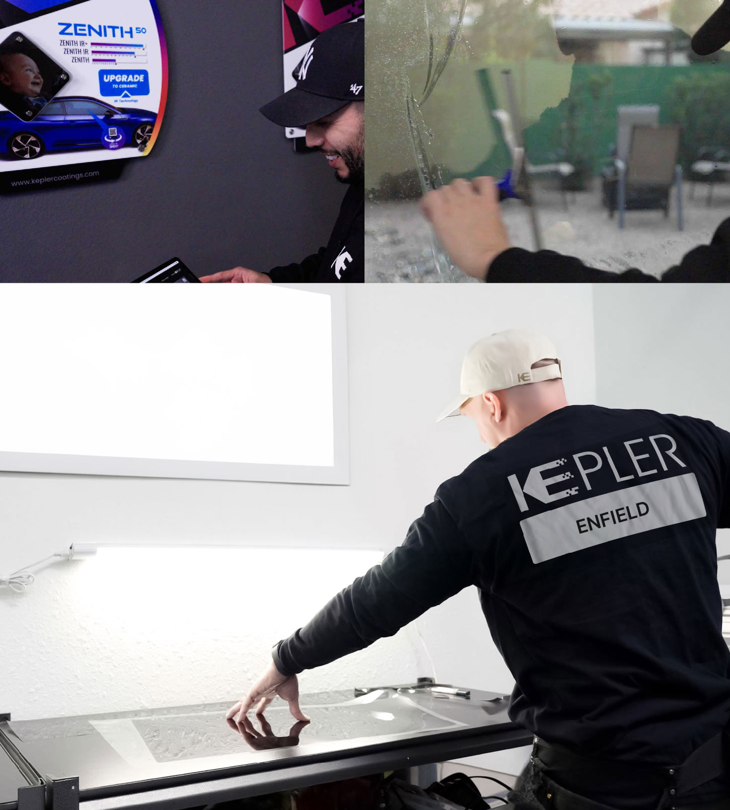 Window Tinting Specialist Cutting Film in Enfield, Connecticut