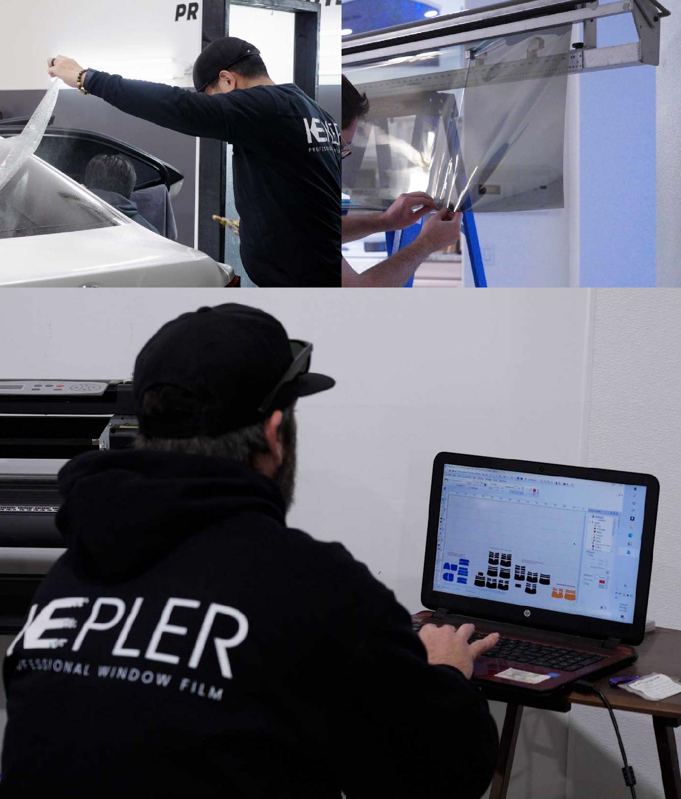 Ceramic Window Tinting Expert Cutting Film in Roy, Utah