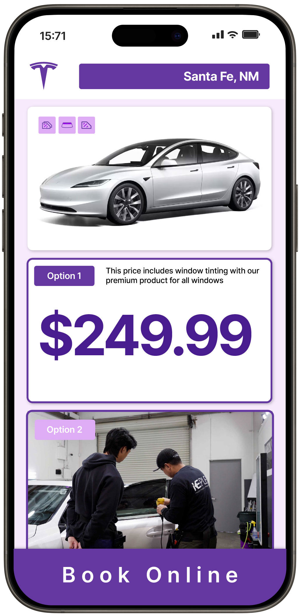 View Reasonable Tesla Window Tinting Rates in Santa Fe, New Mexico