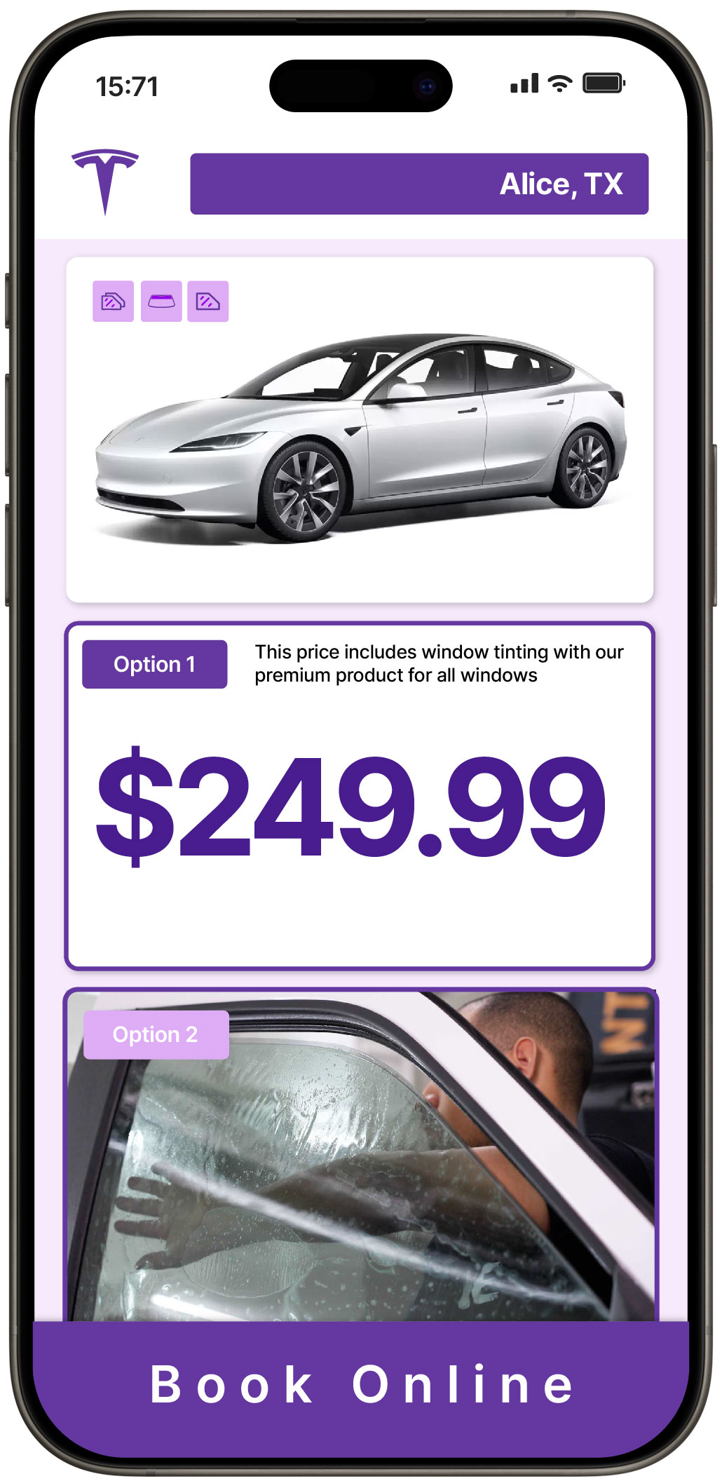 View Affordable Tesla Window Tinting Prices in Alice, Texas