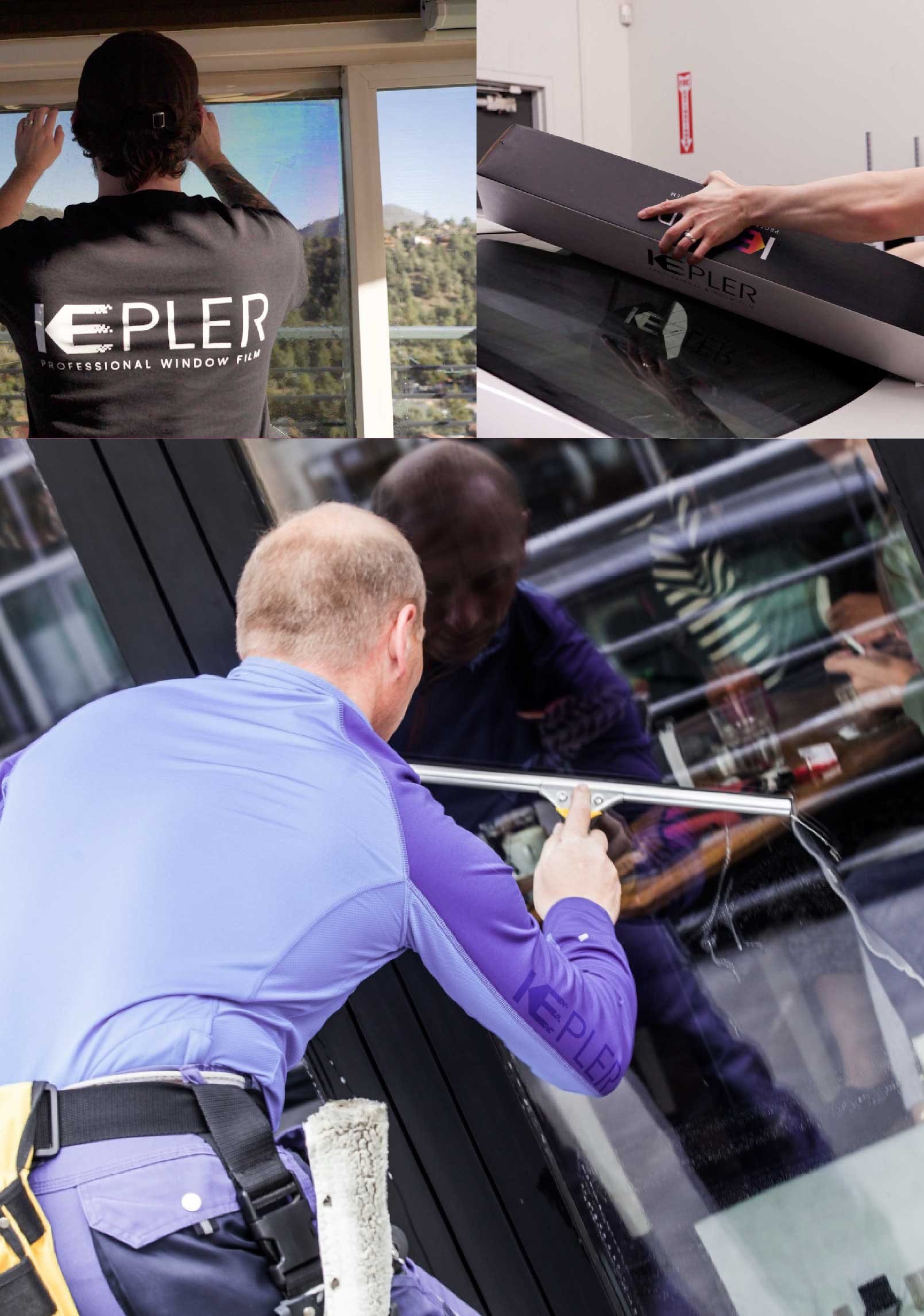 Kepler Skilled Applying Anti-Graffiti Window Film to a Sandusky Shop Front