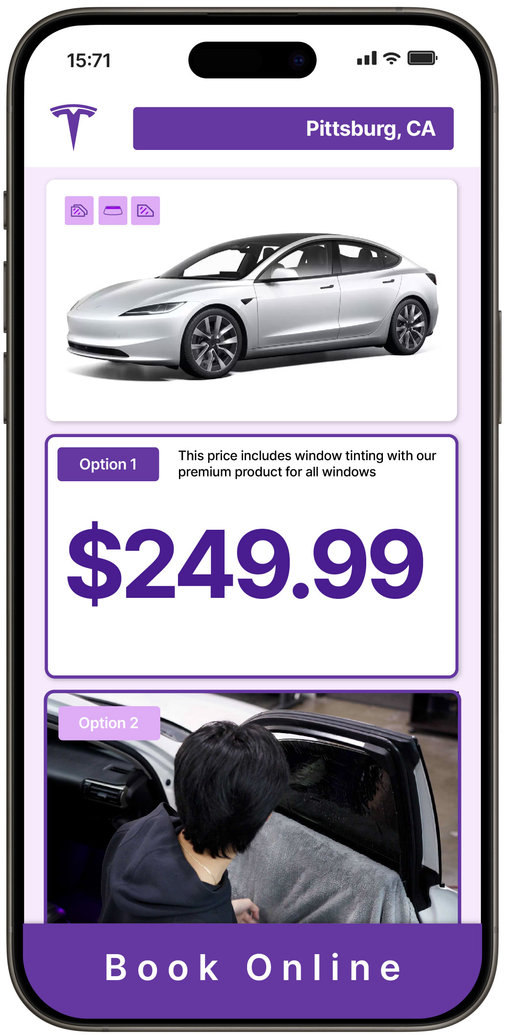 View Competitive Tesla Window Tinting Prices in Pittsburg, California