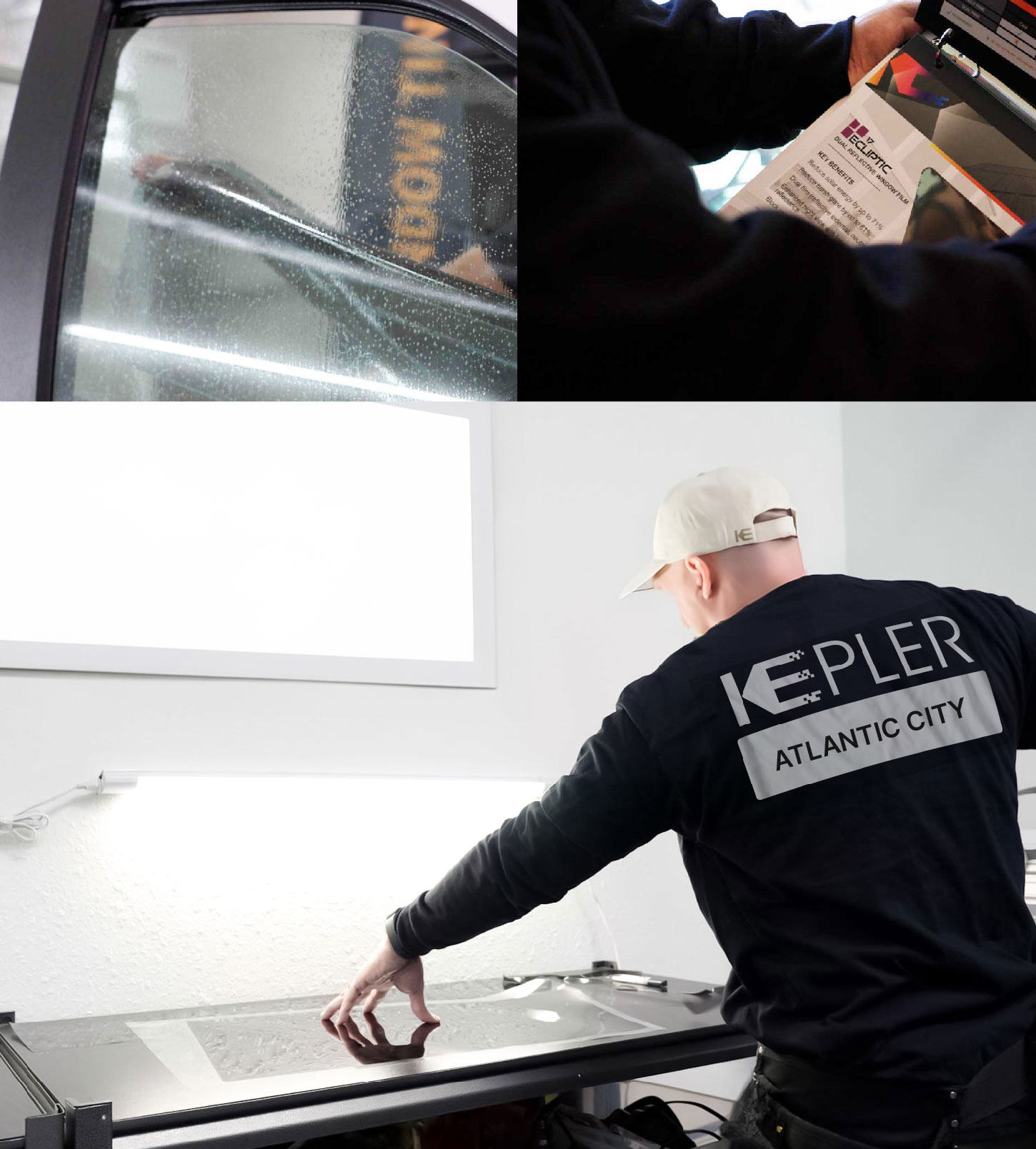 Window Tinting Specialist Cutting Film in Atlantic City, New Jersey